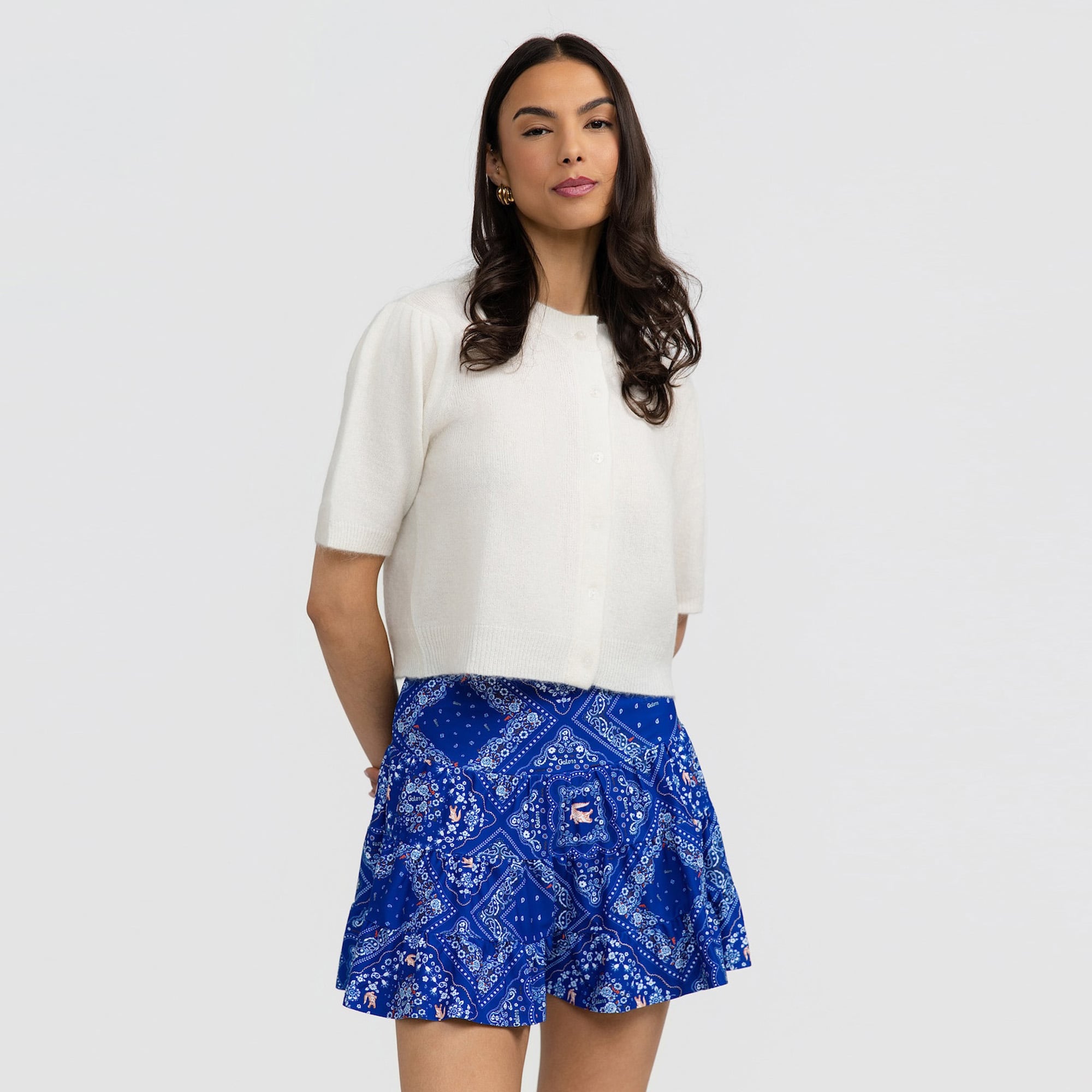 Women's Smith & Quinn Royal Florida Gators Avery Bandana Print Skort