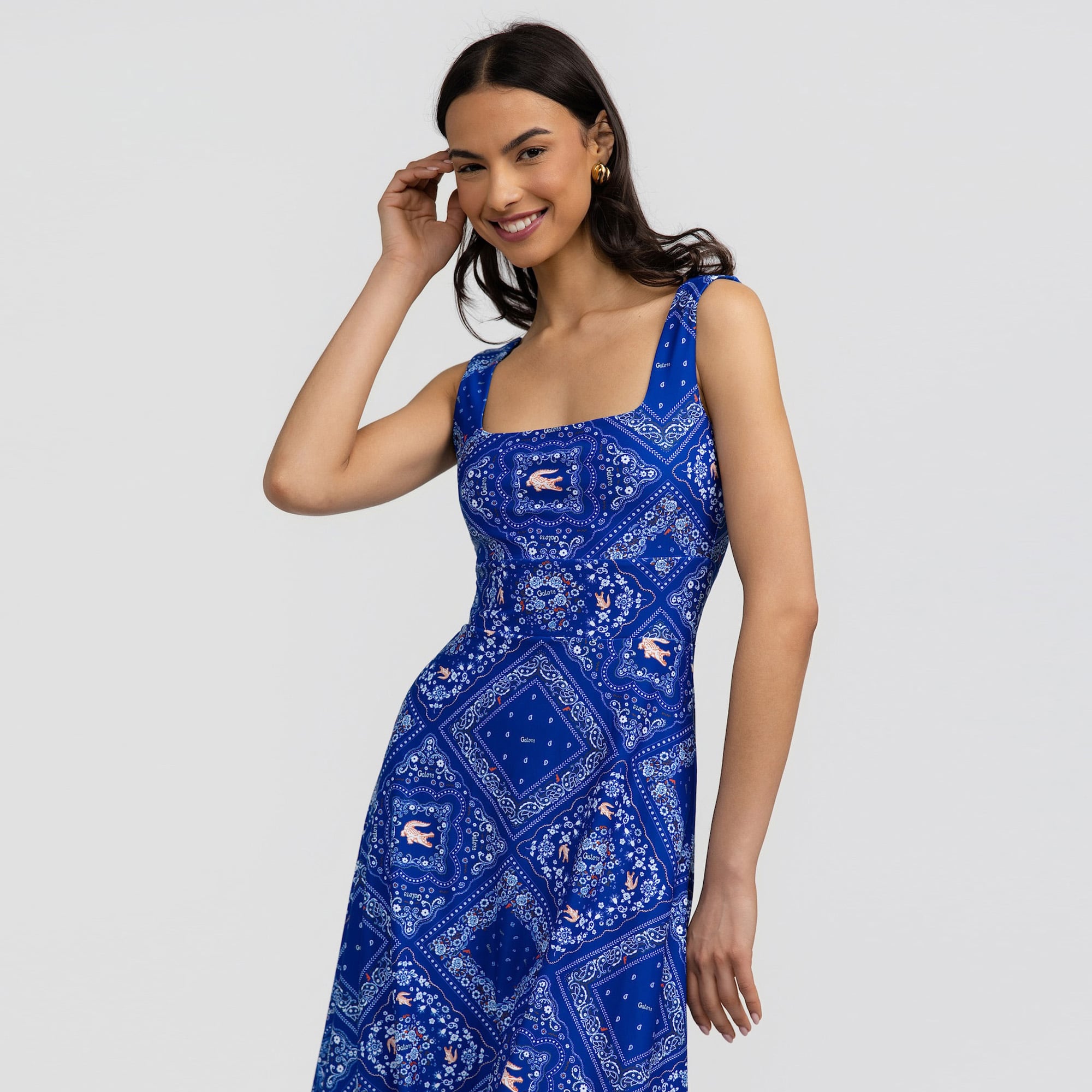 Women's Smith & Quinn Royal Florida Gators Deidra Bandana Print Maxi Dress