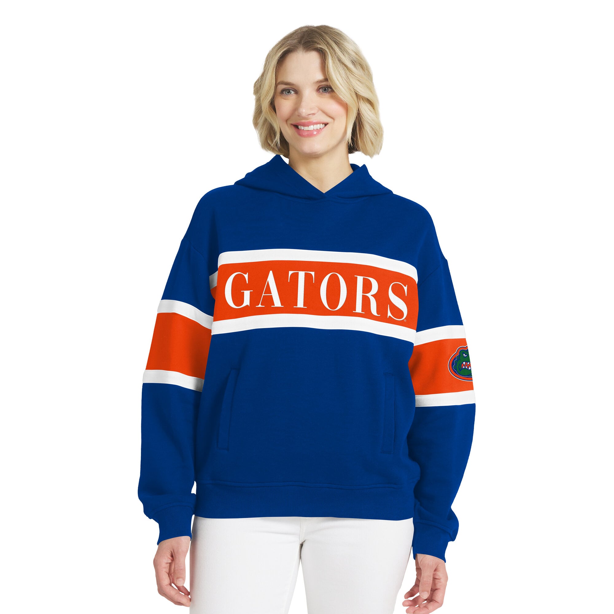 Women's WEAR by Erin Andrews  Royal Florida Gators Colorblock Hoodie