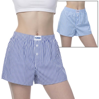  Florida Gators ZooZatz Women's Two-Pack Boxer Shorts Set - Royal/White