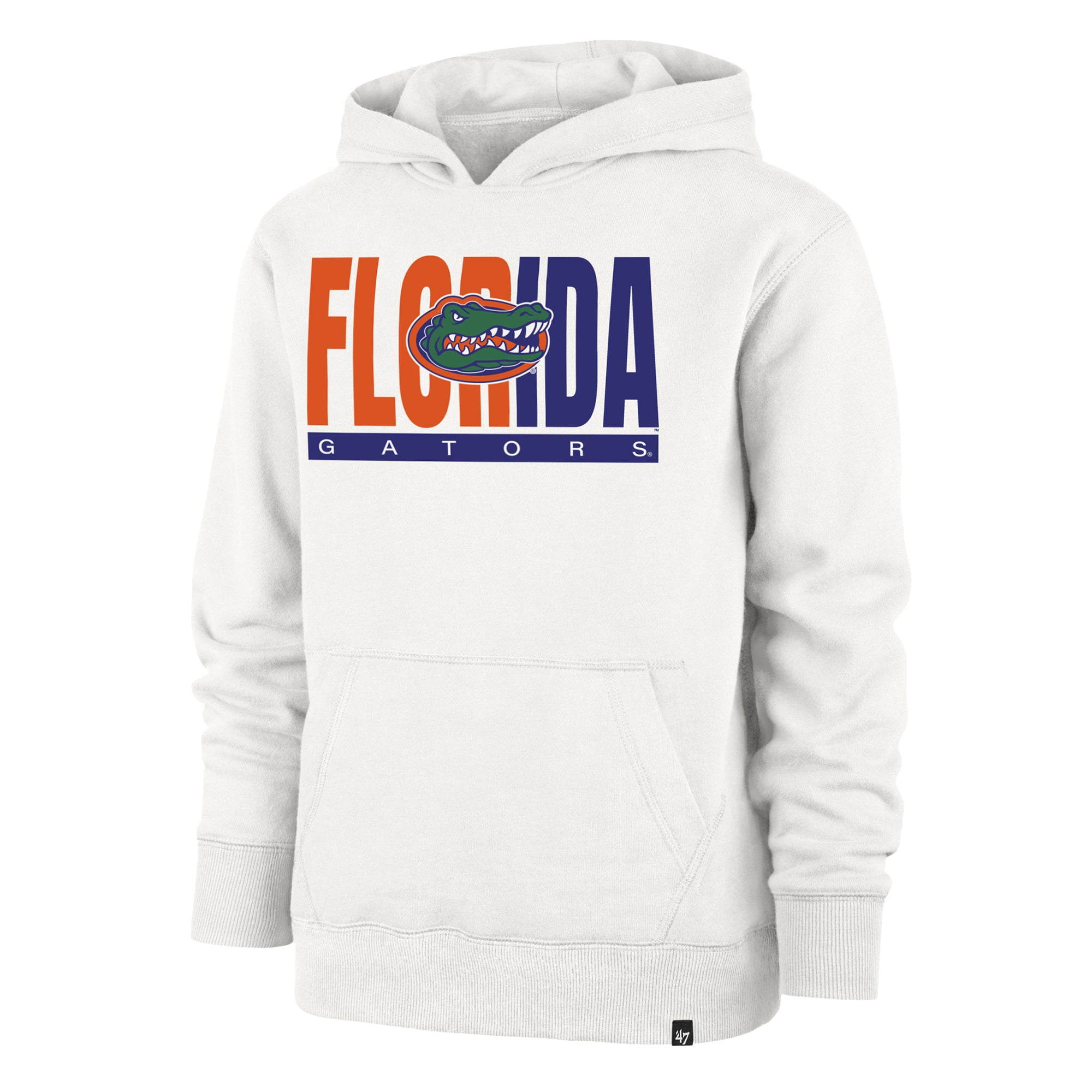 Youth '47 Cream Florida Gators Block Text Pullover Hoodie