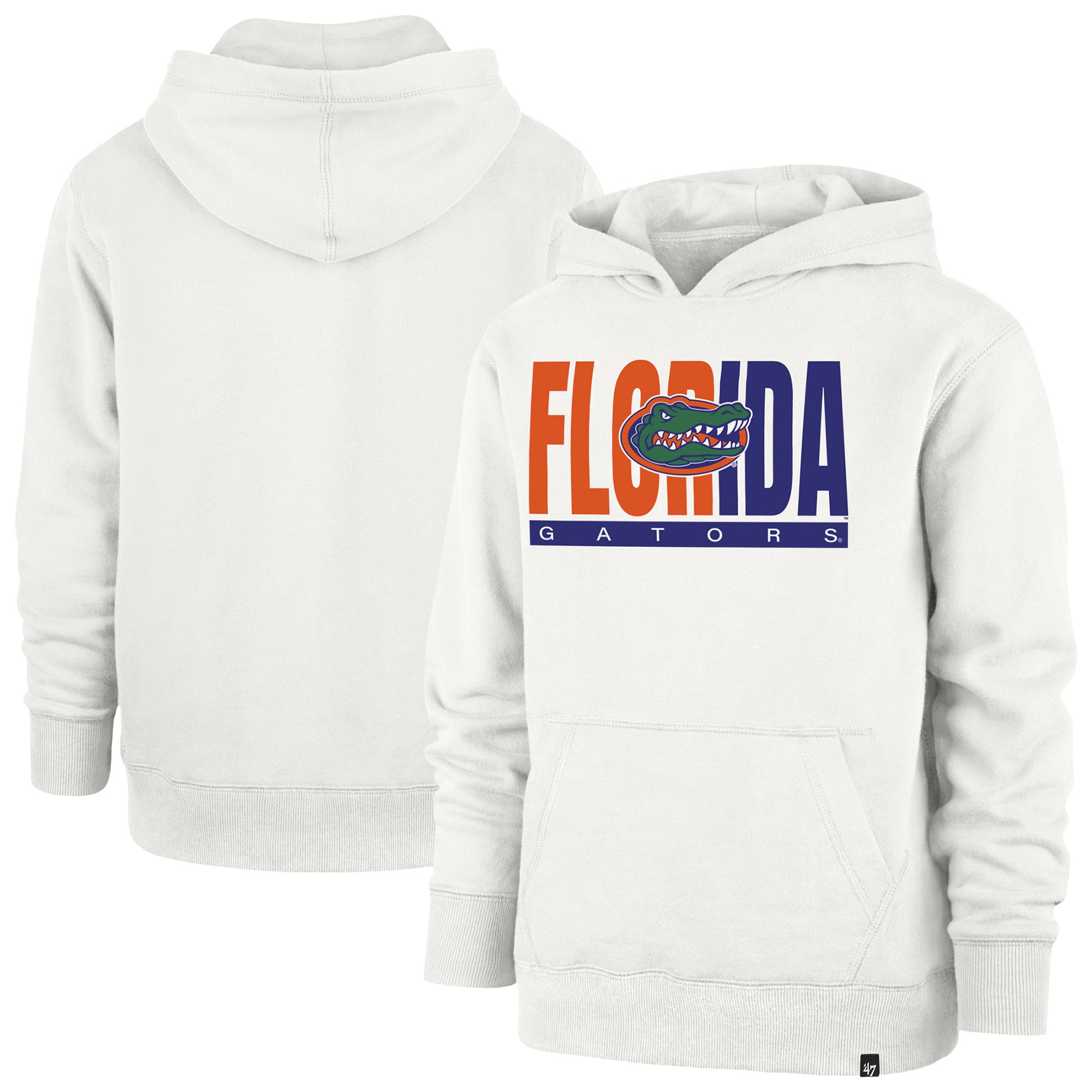 Youth '47 Cream Florida Gators Block Text Pullover Hoodie