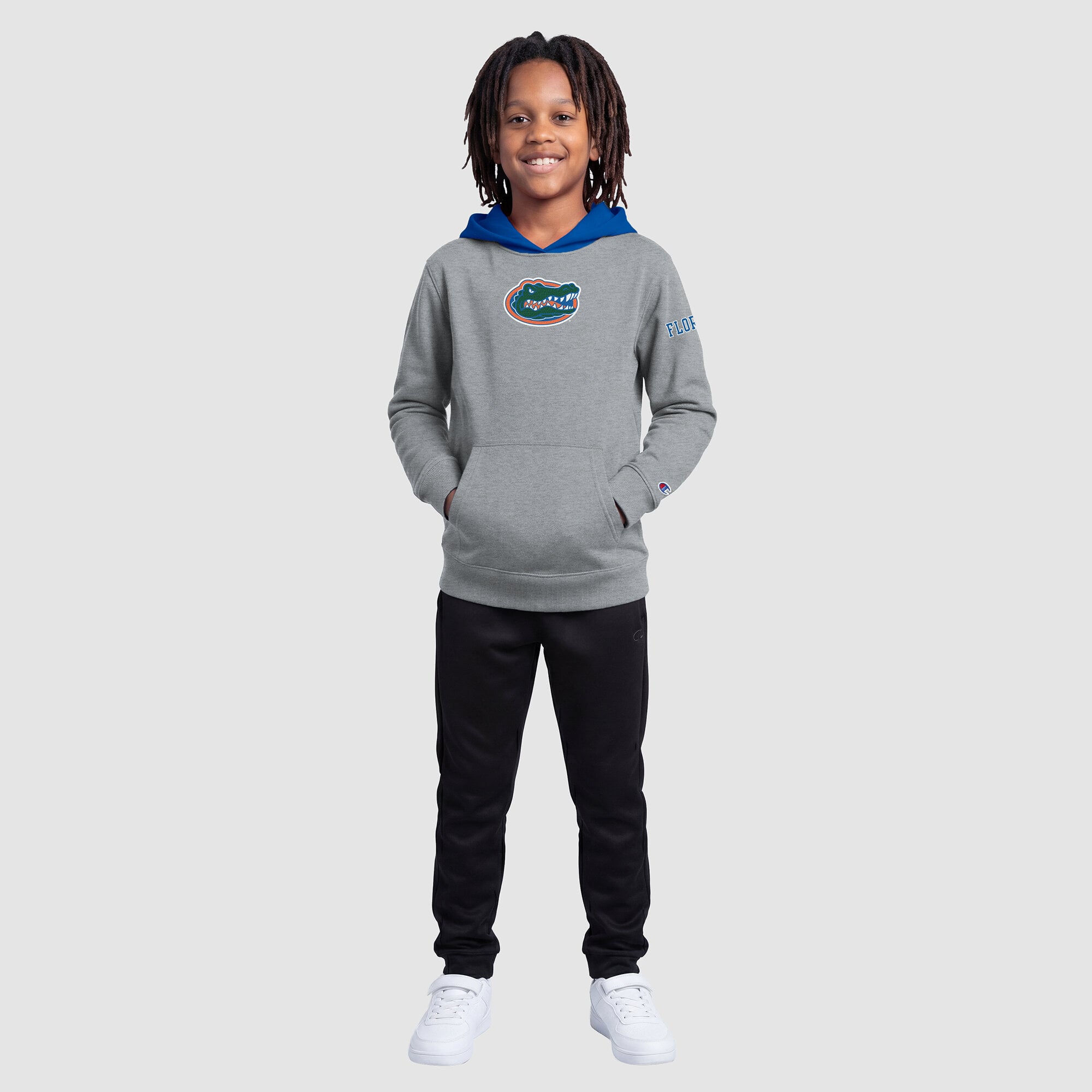 Youth Champion Heather Gray Florida Gators Fleece Hoodie