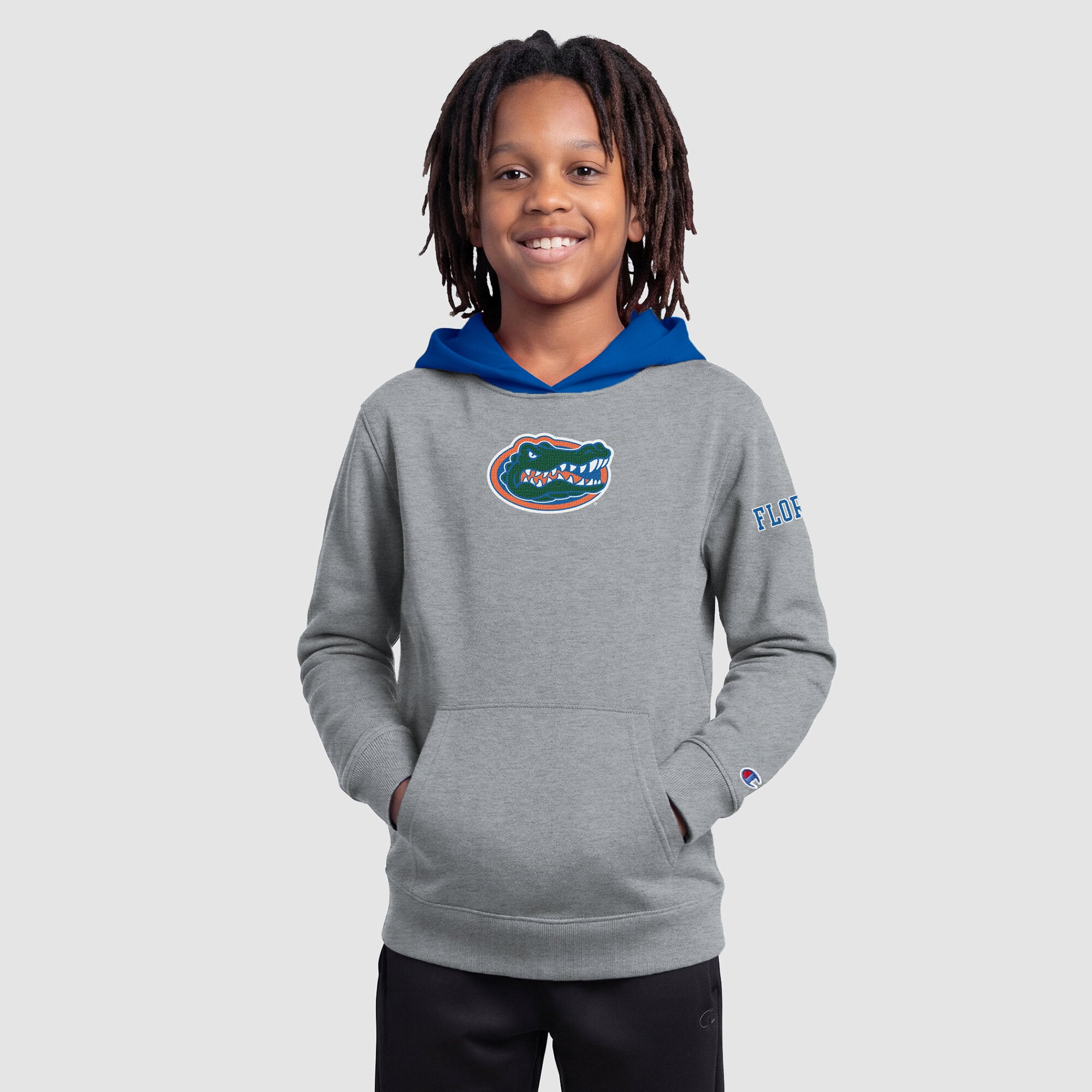 Youth Champion Heather Gray Florida Gators Fleece Hoodie