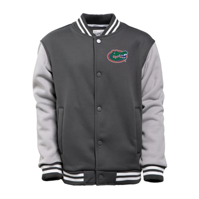 Florida Gators Garb Youth Zeo Varsity Full-Snap Jacket - Charcoal/Gray