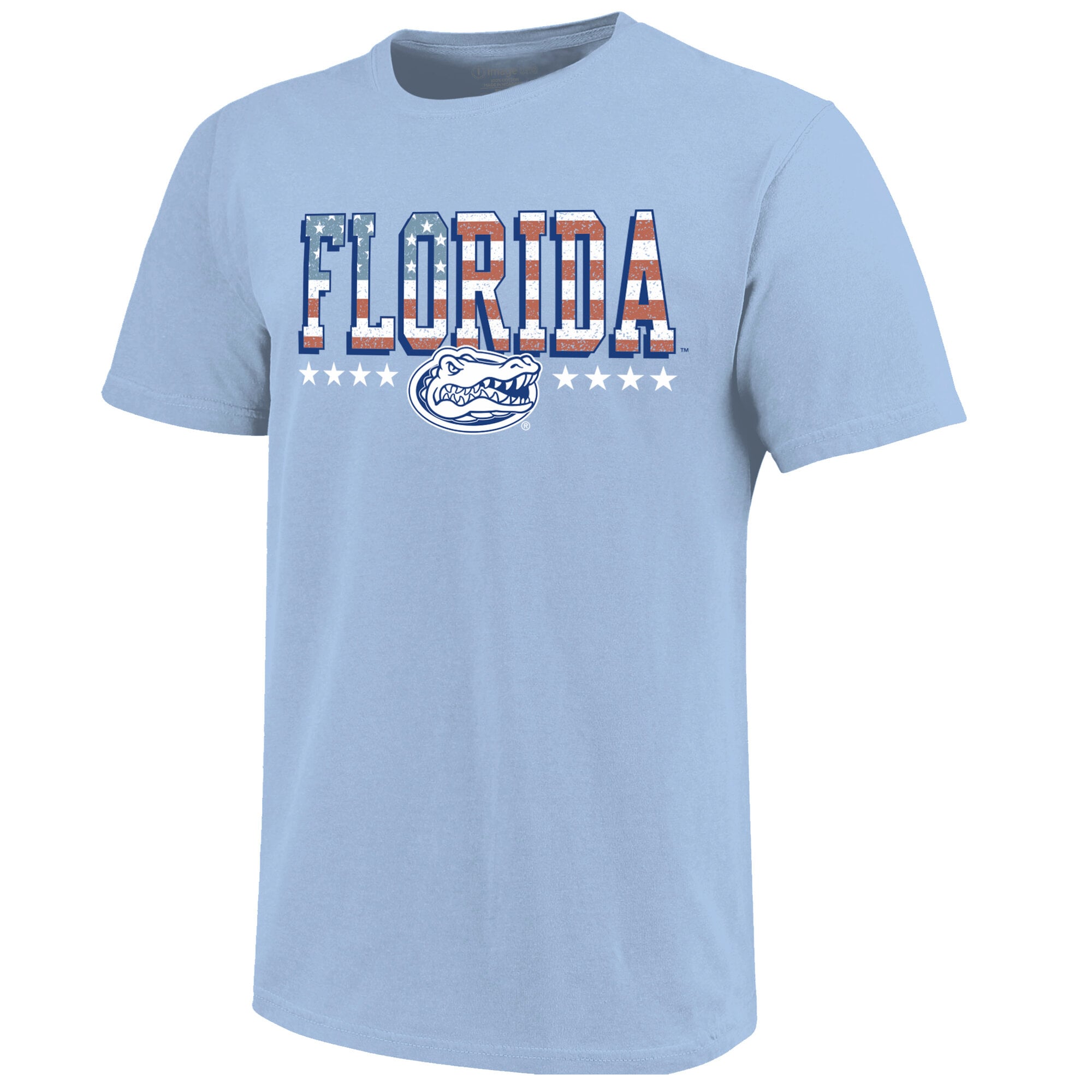 T-shirt bleu clair pour jeunes avec drapeau américain des Florida Gators