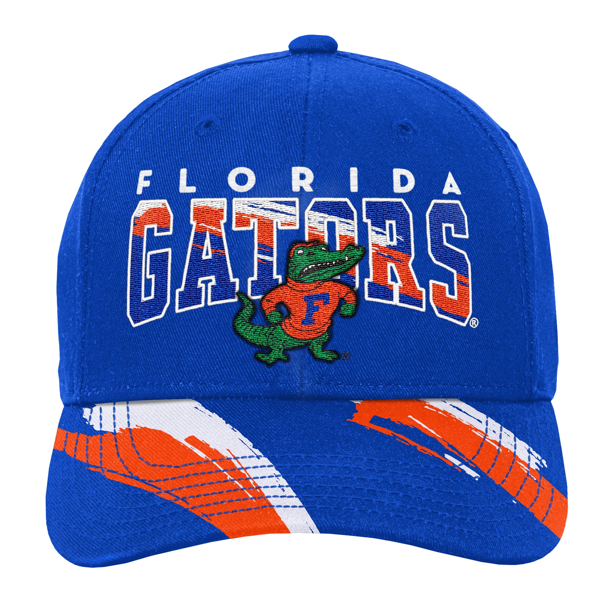 Youth Mitchell & Ness Royal Florida Gators Mascot Streaks Pro Crown Adjustable Hat