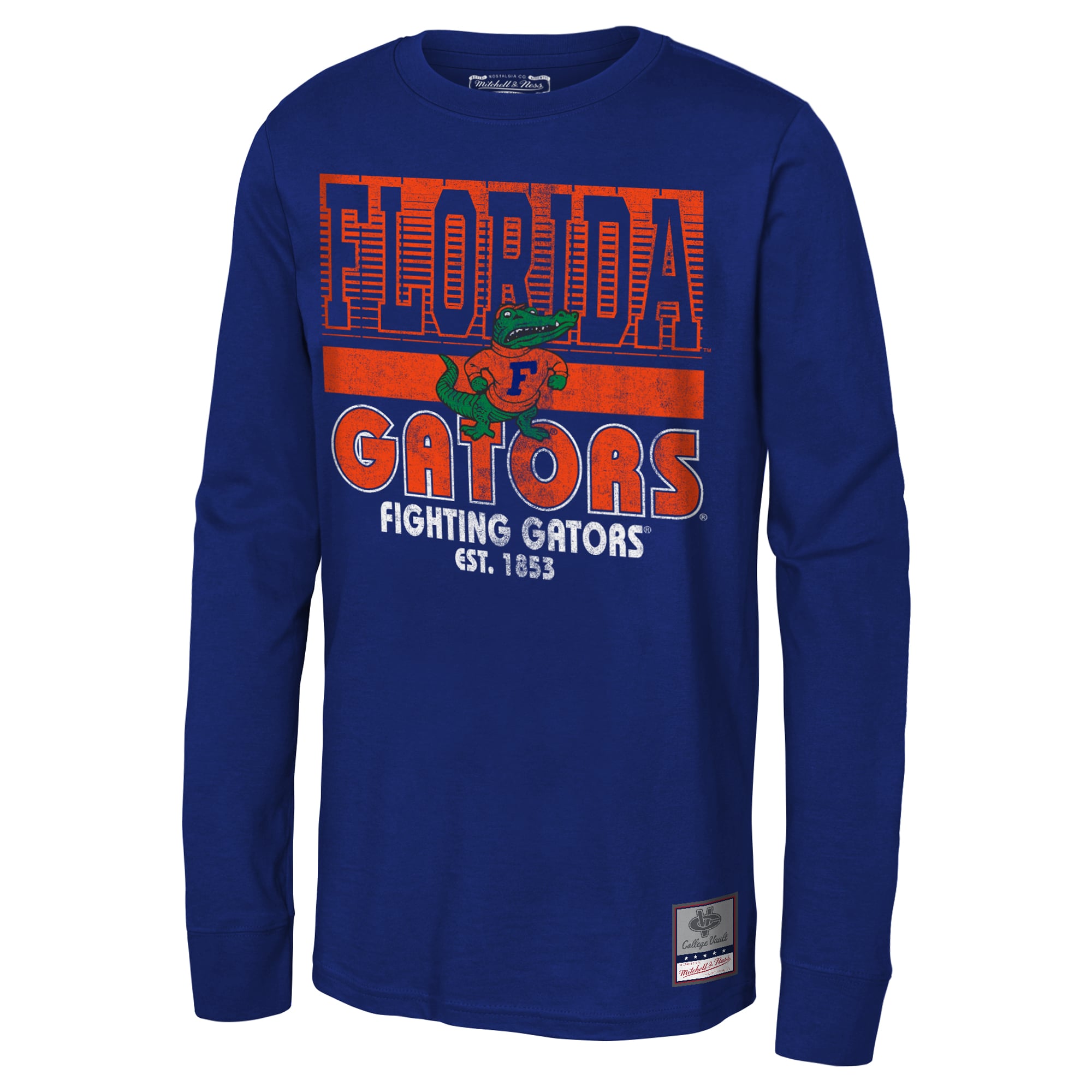 T-shirt à manches longues Mitchell & Ness Royal Florida Gators rétro pour jeunes