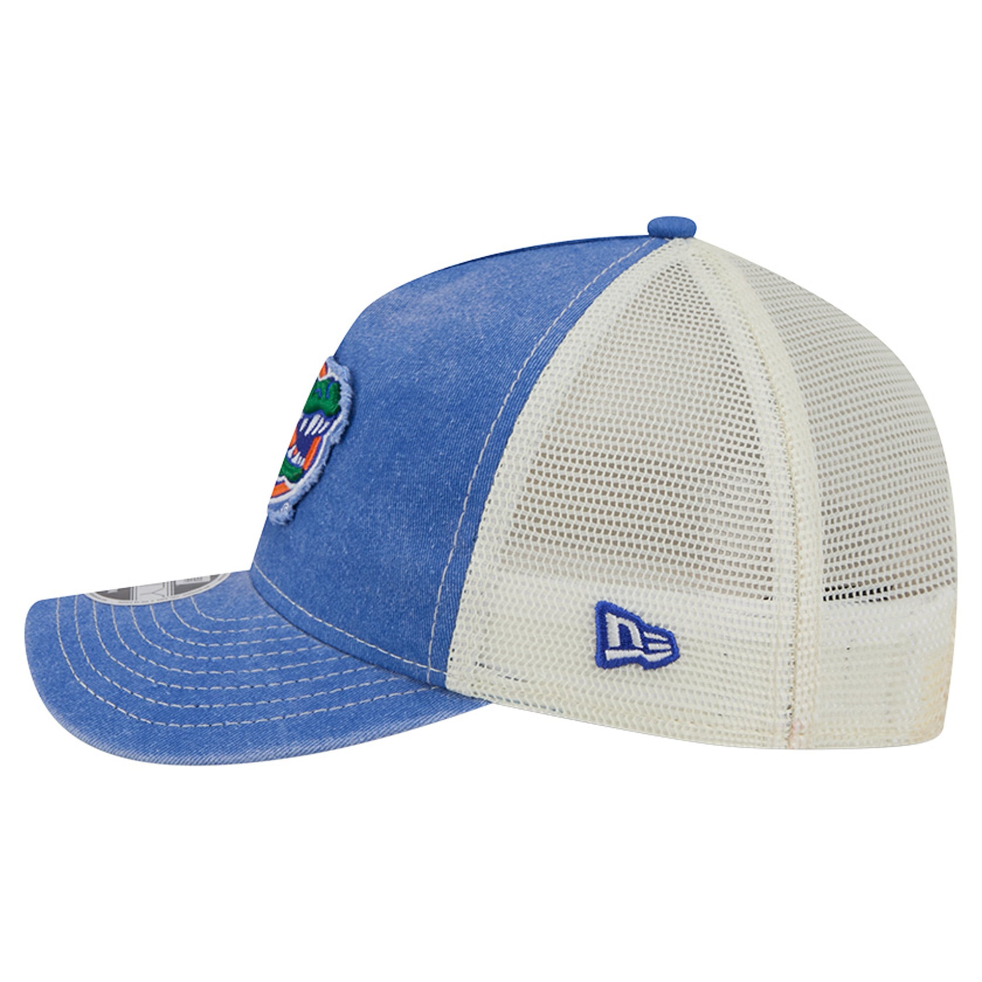 Casquette trucker rétro ajustable New Era Royal Florida Gators 9FORTY A-Frame M-Crown pour jeunes