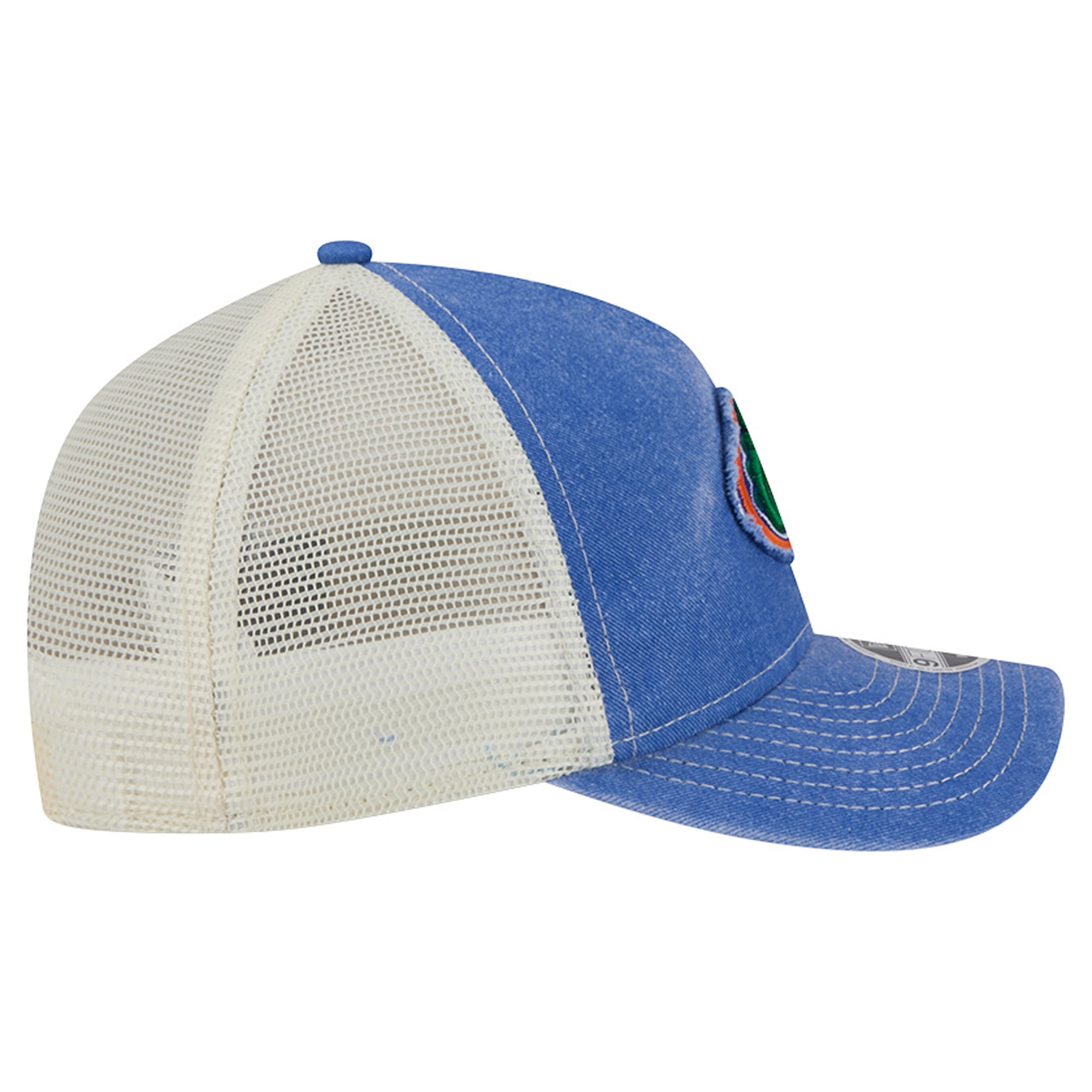 Casquette trucker rétro ajustable New Era Royal Florida Gators 9FORTY A-Frame M-Crown pour jeunes