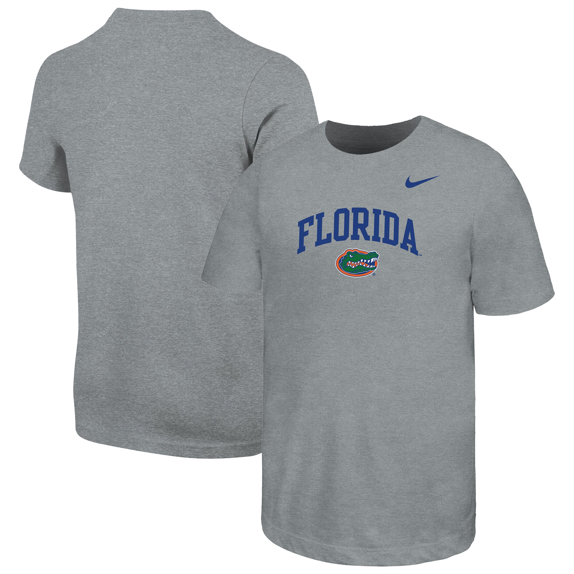 T-shirt Nike pour enfant, gris chiné, Florida Gators, logo arqué