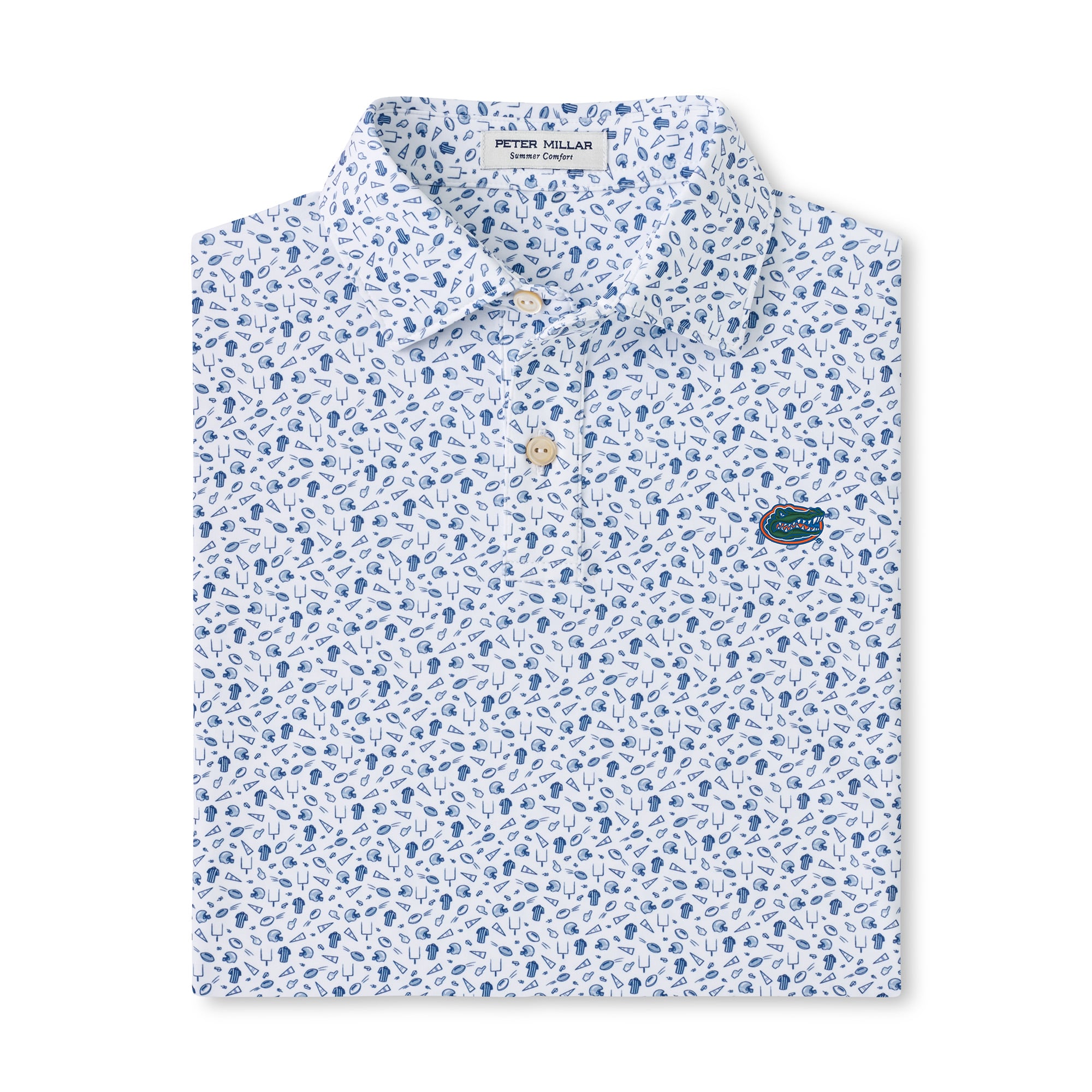 Polo de performance Peter Millar bleu Florida Gators pour jeunes