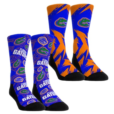  Florida Gators Rock Em Youth Game Day Two-Pack Crew Socks Set - Blue