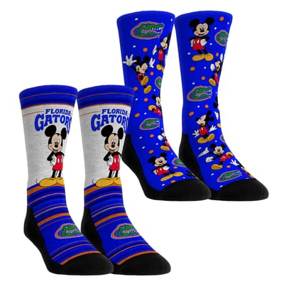  Florida Gators Rock Em Youth Mickey Mouse Two-Pack Crew Socks Set - Blue