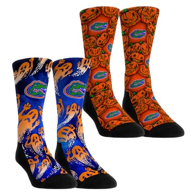  Florida Gators Rock Em Youth Halloween Crew Socks 2-Pack Set - Orange