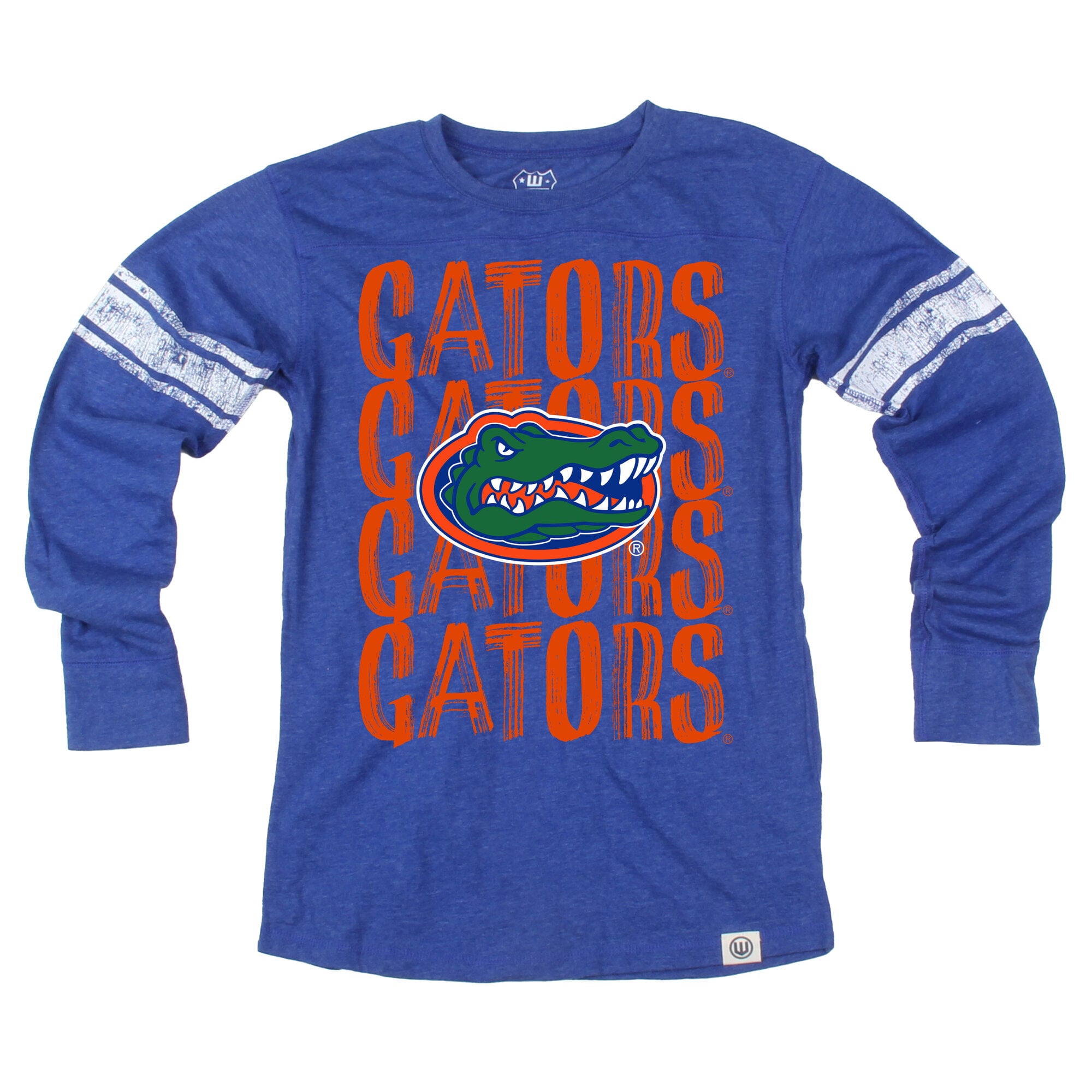 T-shirt de football à manches longues pour jeunes Wes & Willy Royal Florida Gators