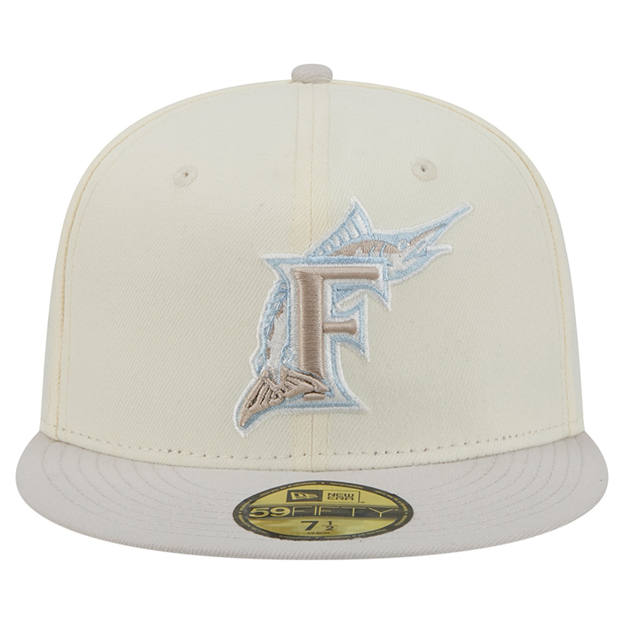Men's New Era  Natural Florida Marlins Cooperstown Collection Crisp Equinox World Series 59FIFTY Fitted Hat