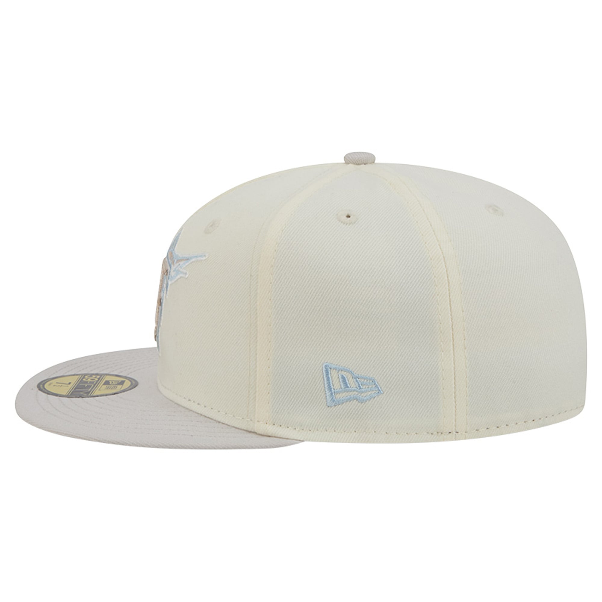 Men's New Era  Natural Florida Marlins Cooperstown Collection Crisp Equinox World Series 59FIFTY Fitted Hat