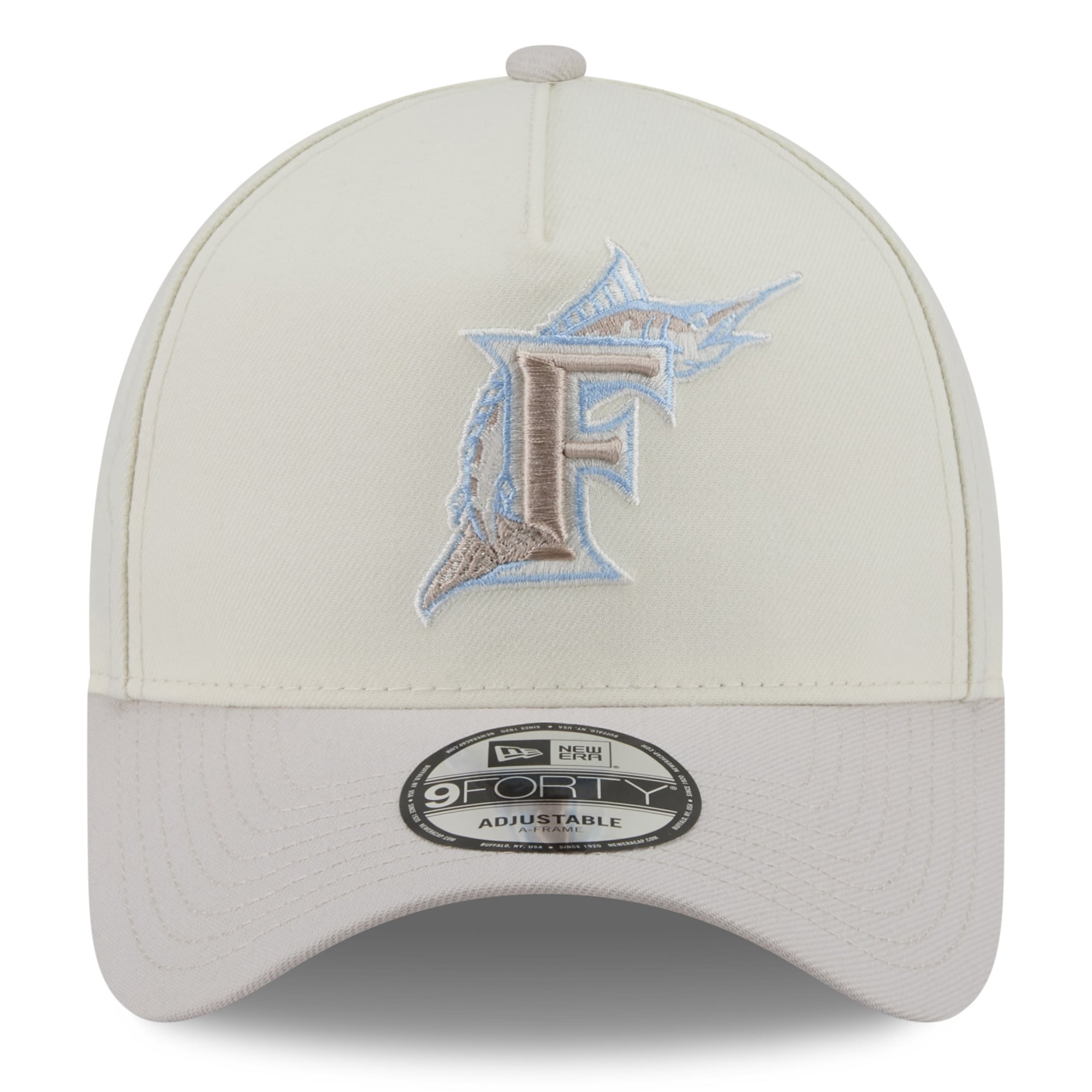 Casquette ajustable New Era Natural Florida Marlins Crisp Equinox World Series 9FORTY pour homme