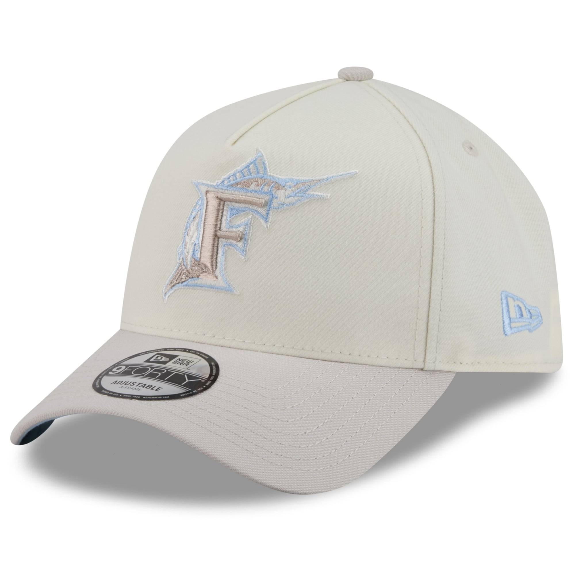 Casquette ajustable New Era Natural Florida Marlins Crisp Equinox World Series 9FORTY pour homme