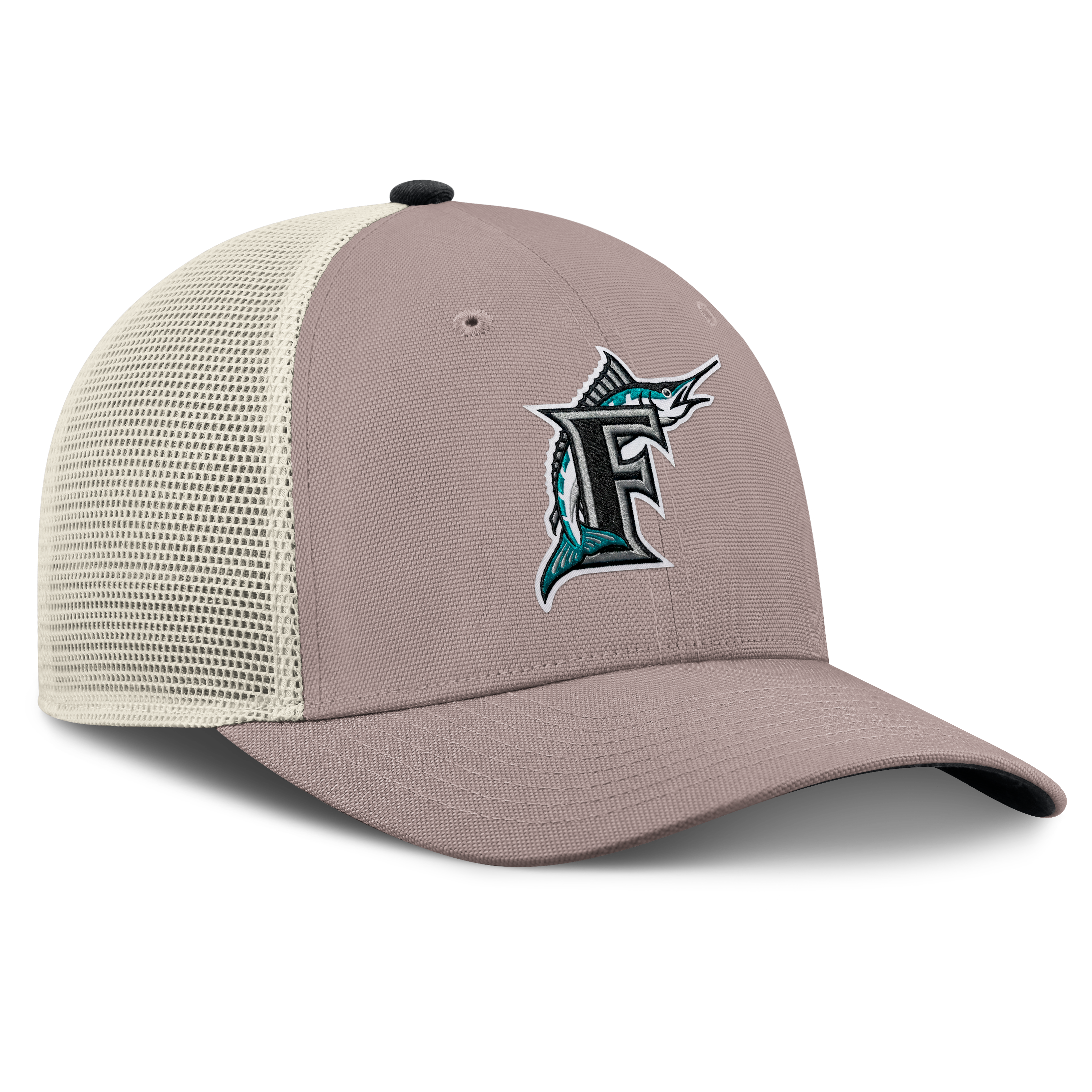 Casquette trucker ajustable Nike kaki Florida Marlins Cooperstown Rise pour homme