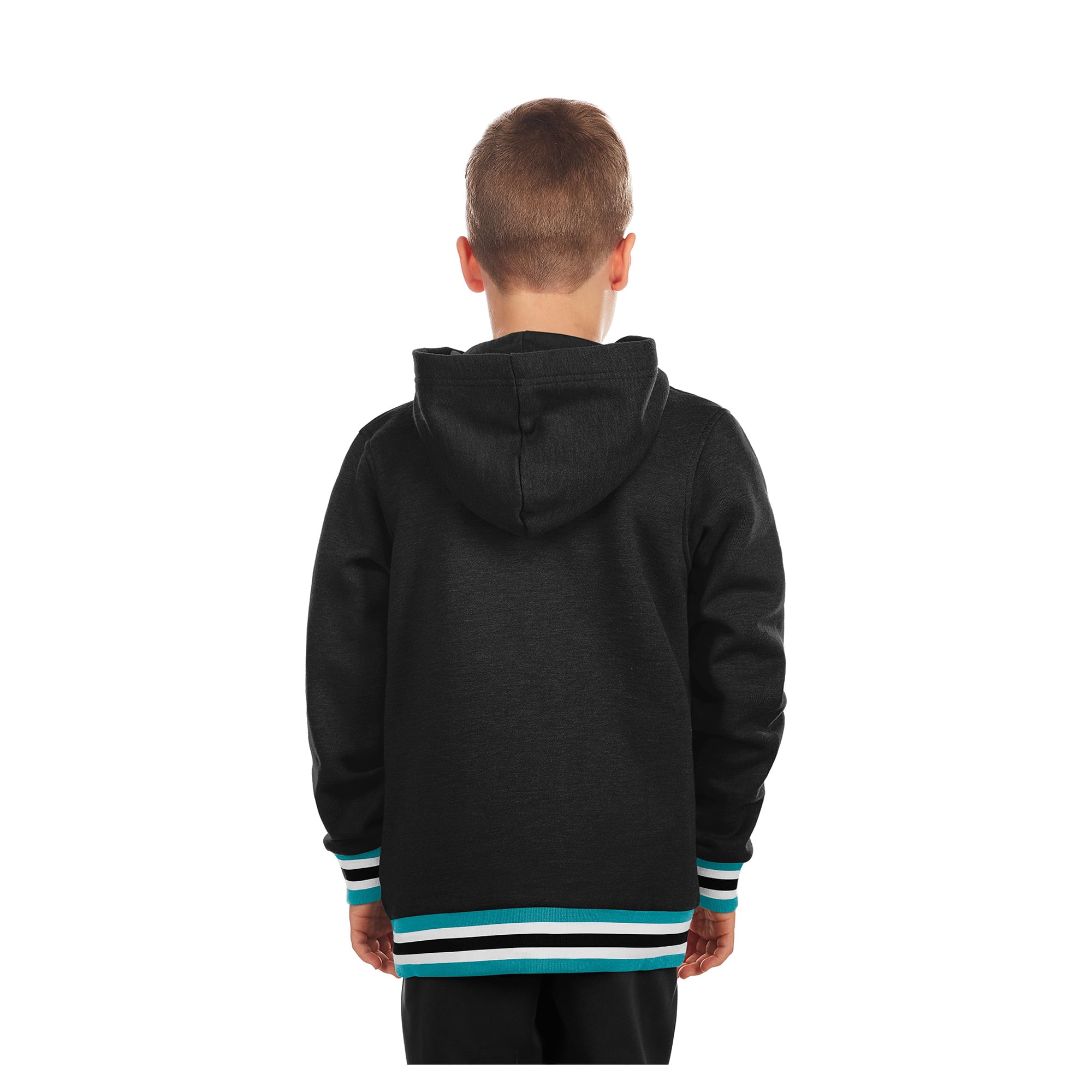 Youth New Era Black Florida Marlins Knit Trim Pullover Hoodie