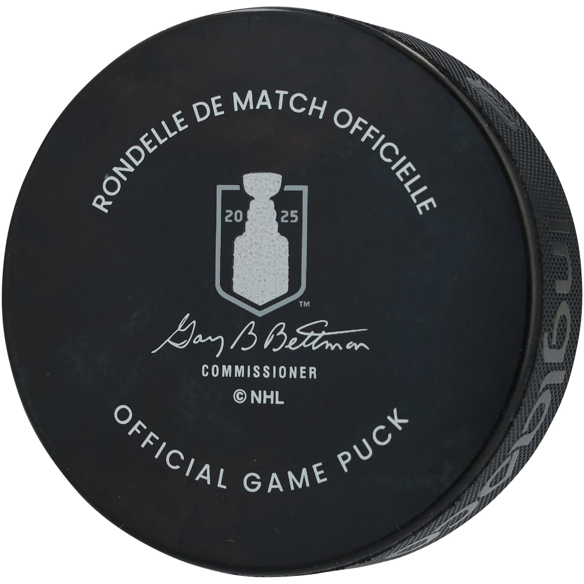 Aleksander Barkov, rondelle officielle de match autographiée par les Panthers de la Floride, champions de la Coupe Stanley 2025, avec l'inscription « 2025 SC Champs »