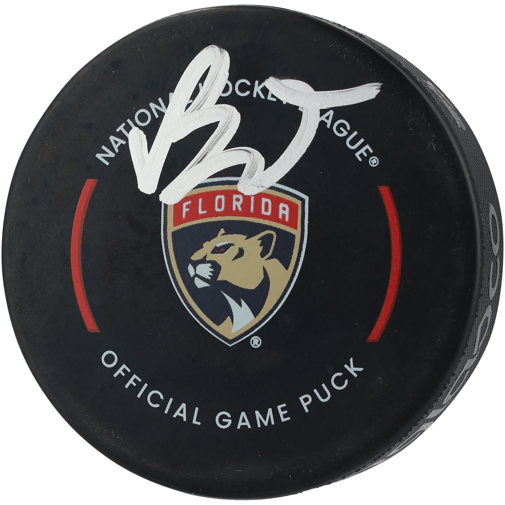 Rondelle de match officielle autographiée par Brady Tkachuk des Panthers de la Floride
