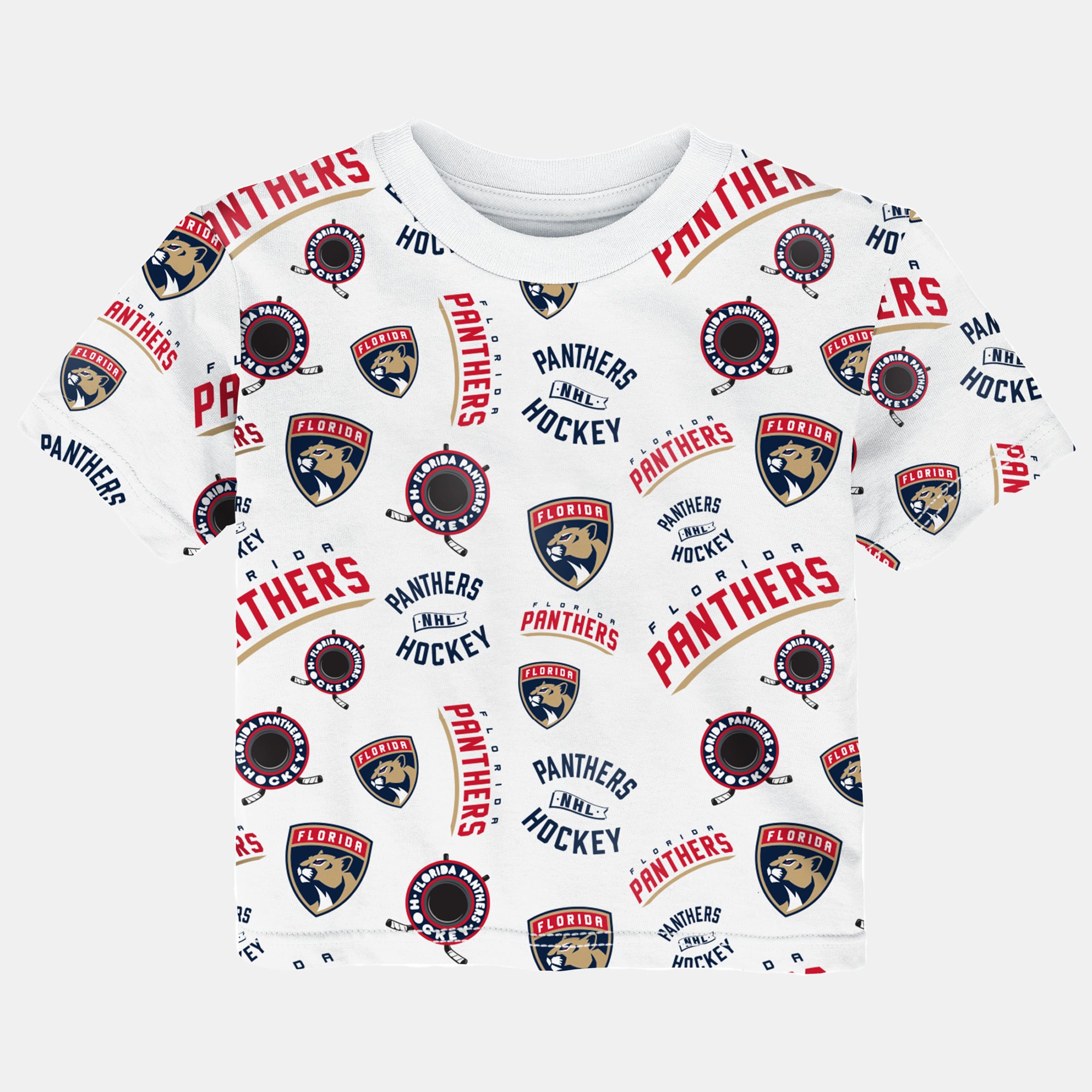 T-shirt imprimé intégral blanc des Panthers de la Floride pour bébé Outerstuff