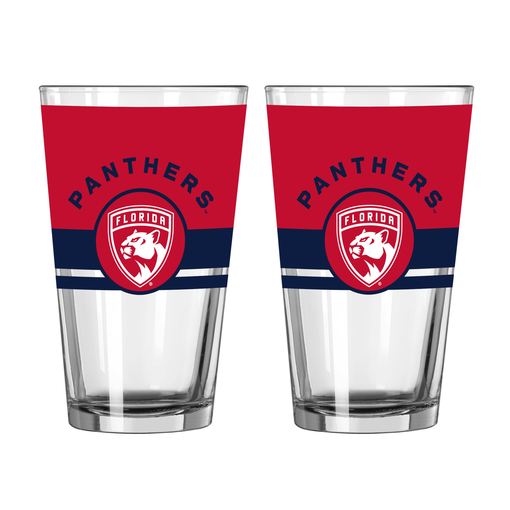 Ensemble de deux verres à bière Horizon de 473 ml (16 oz) Logo Brands Florida Panthers