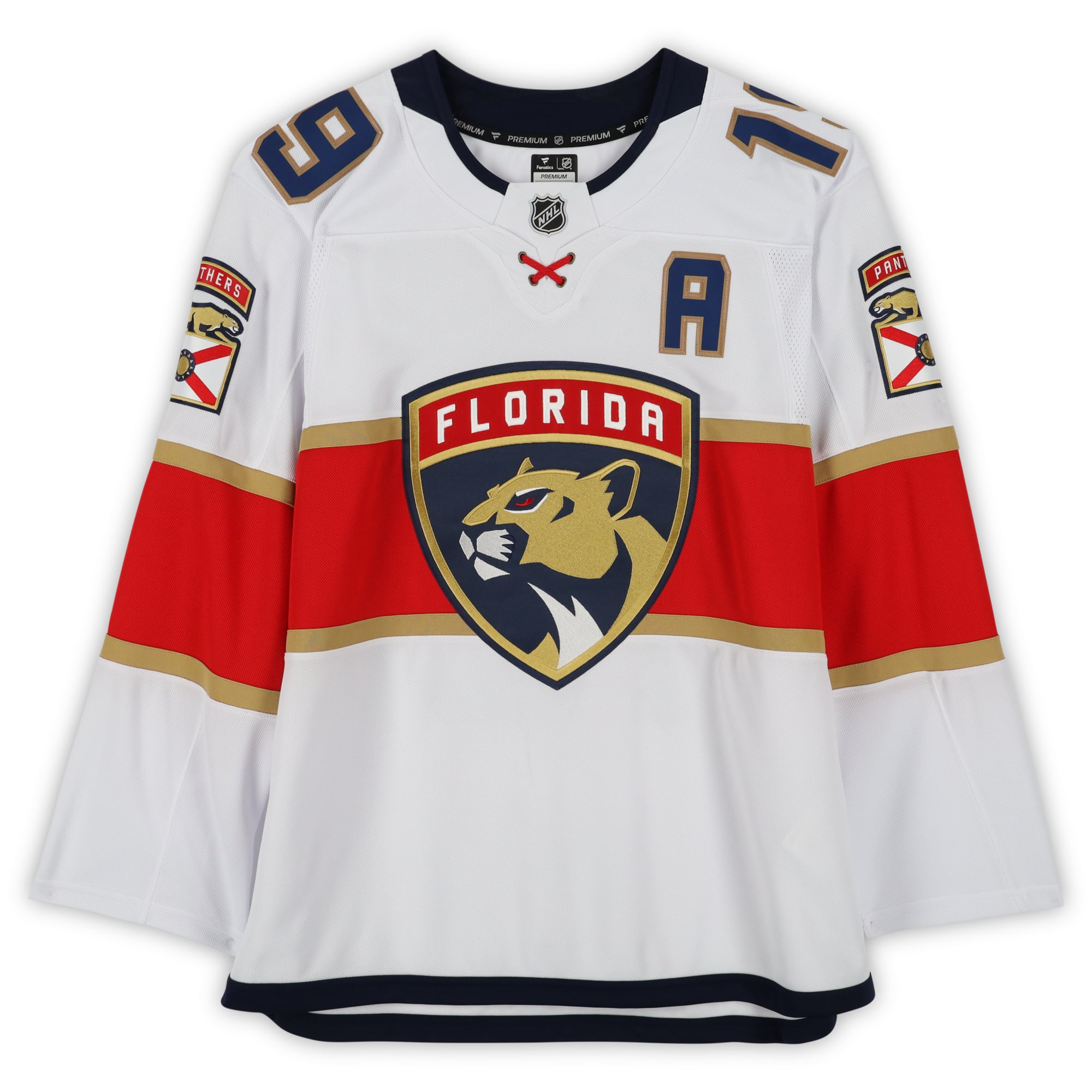 Maillot premium blanc autographié des Panthers de la Floride par Matthew Tkachuk