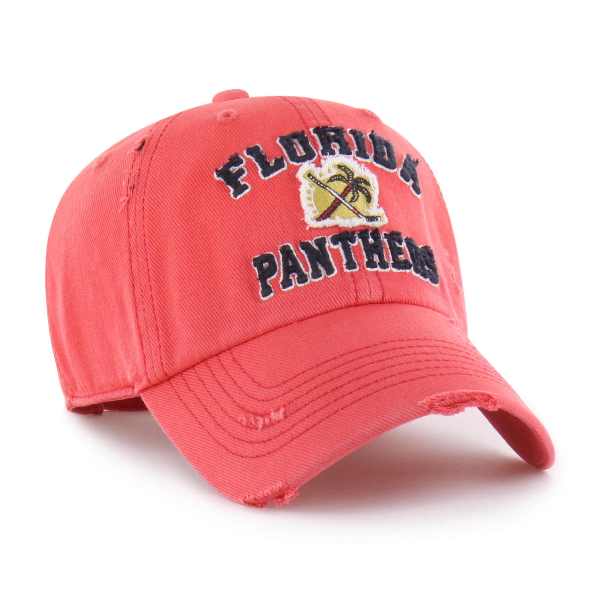 Casquette ajustable pour homme « 47 » rouge des Panthers de la Floride, modèle Seymoore, avec application vieillie.