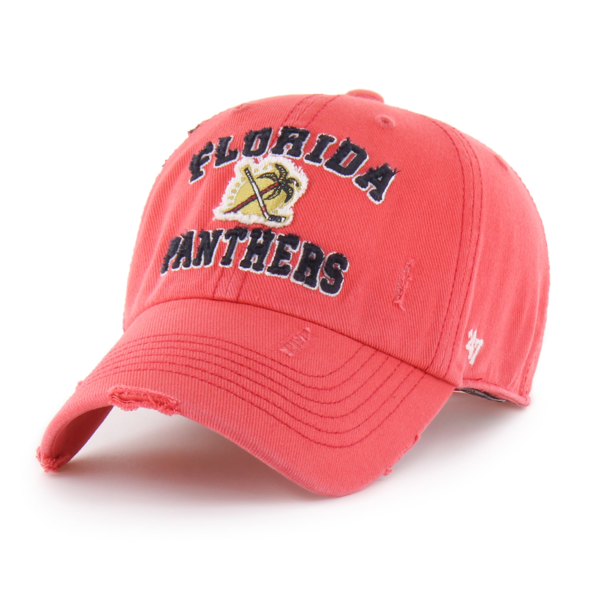 Casquette ajustable pour homme « 47 » rouge des Panthers de la Floride, modèle Seymoore, avec application vieillie.