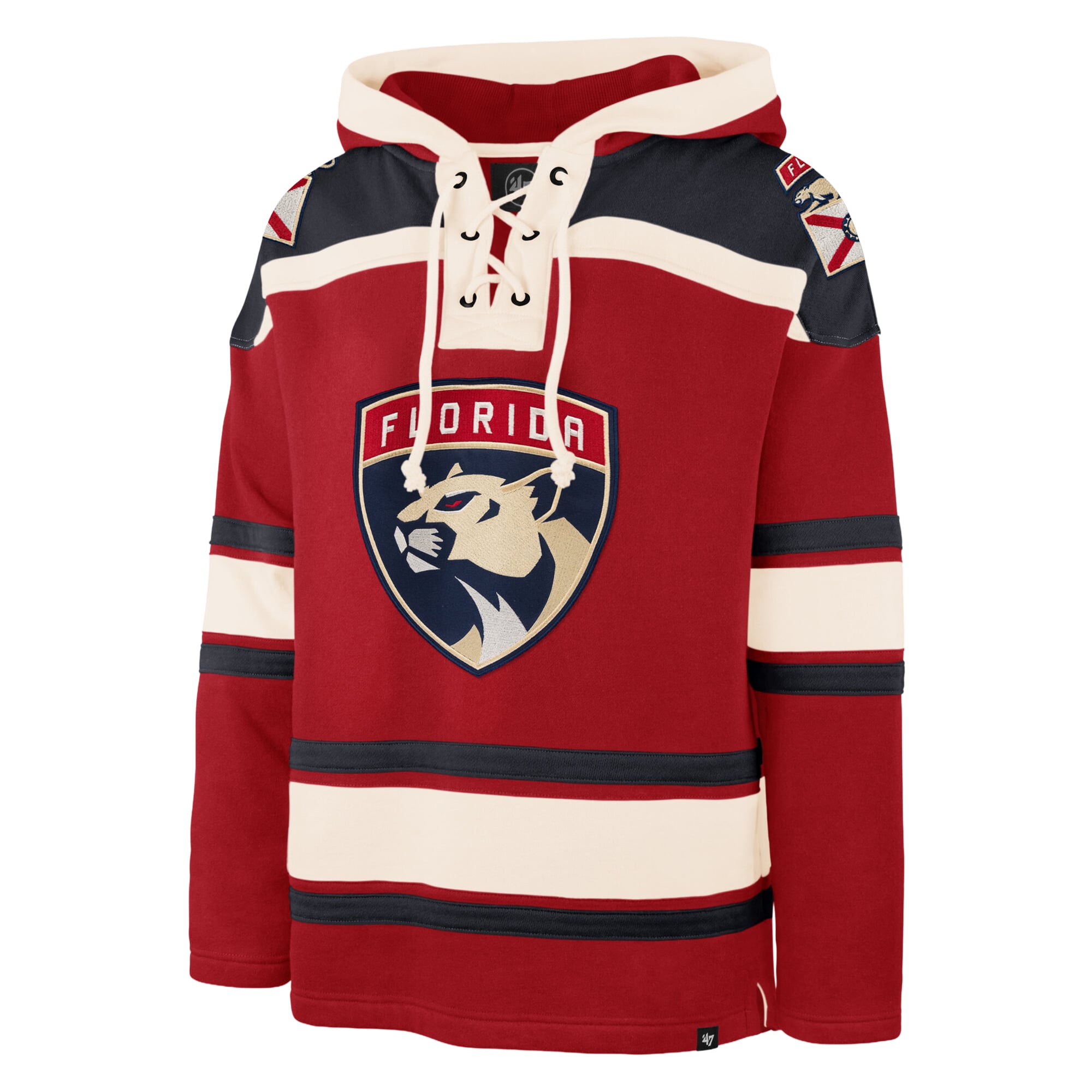 Sweat à capuche lacets Superior Lacer rouge des Panthers de la Floride, taille 47, pour homme