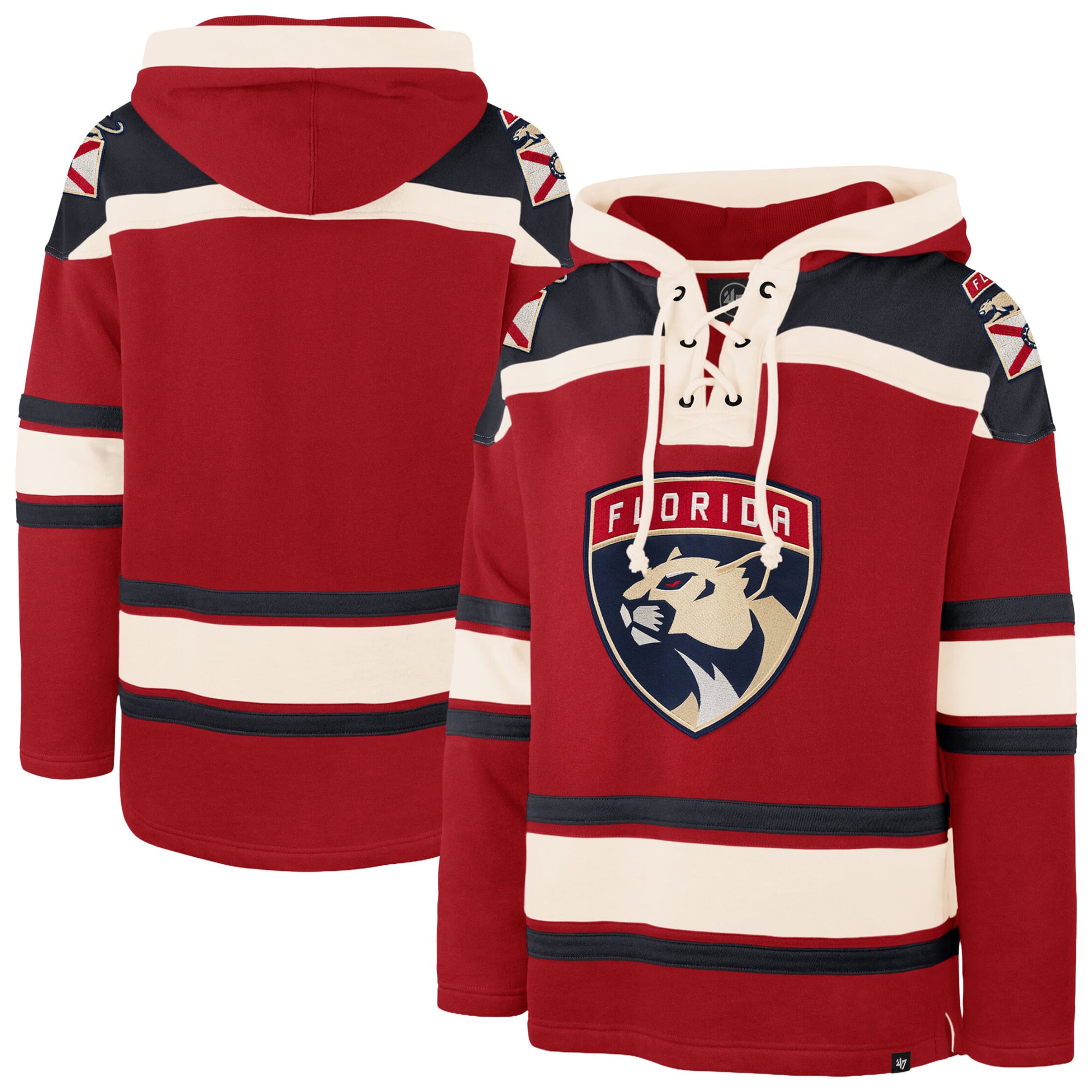 Sweat à capuche lacets Superior Lacer rouge des Panthers de la Floride, taille 47, pour homme