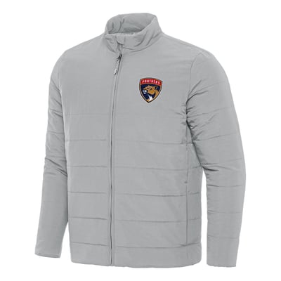 Florida Panthers Antigua Swelter Full-Zip Puffer Jacket - Gray