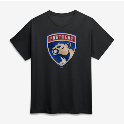 Florida Panthers Big & Tall Metallic Mascot T-Shirt - Black