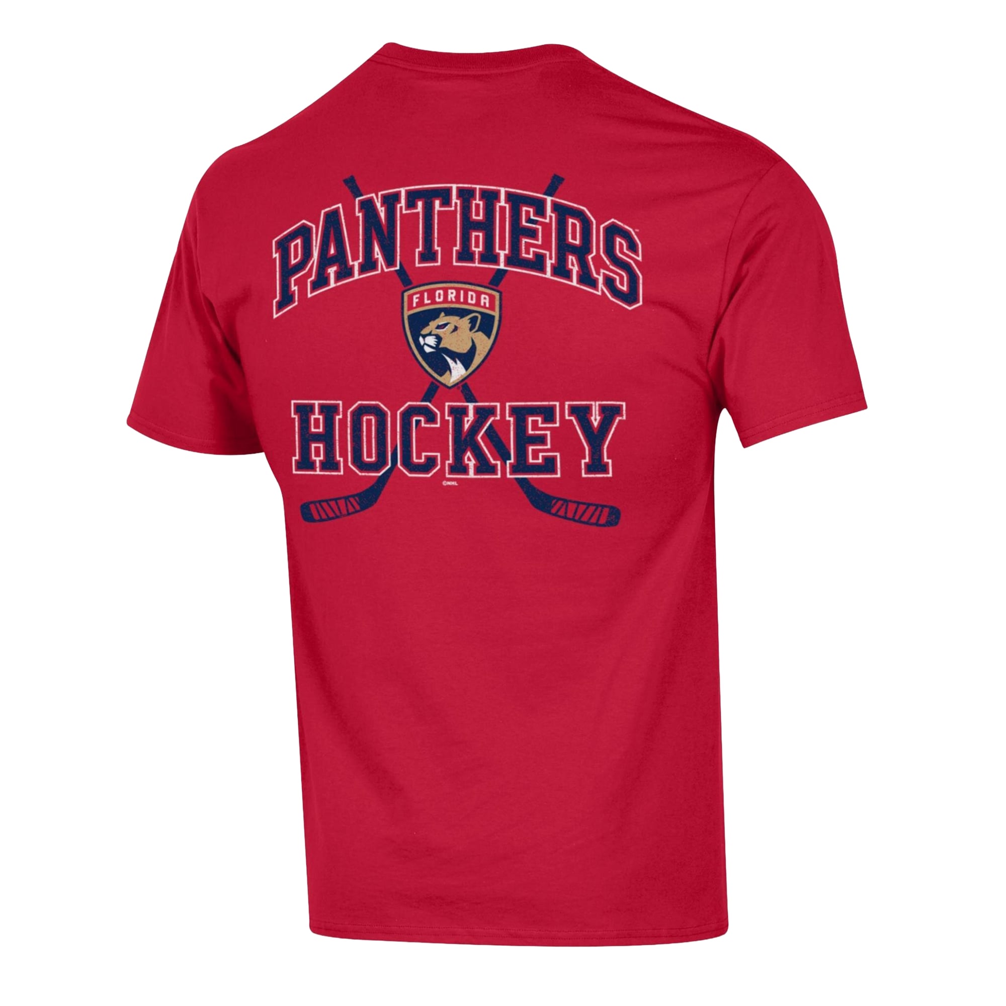 Men's Champion Red Florida Panthers Stick With It Jersey T-Shirt