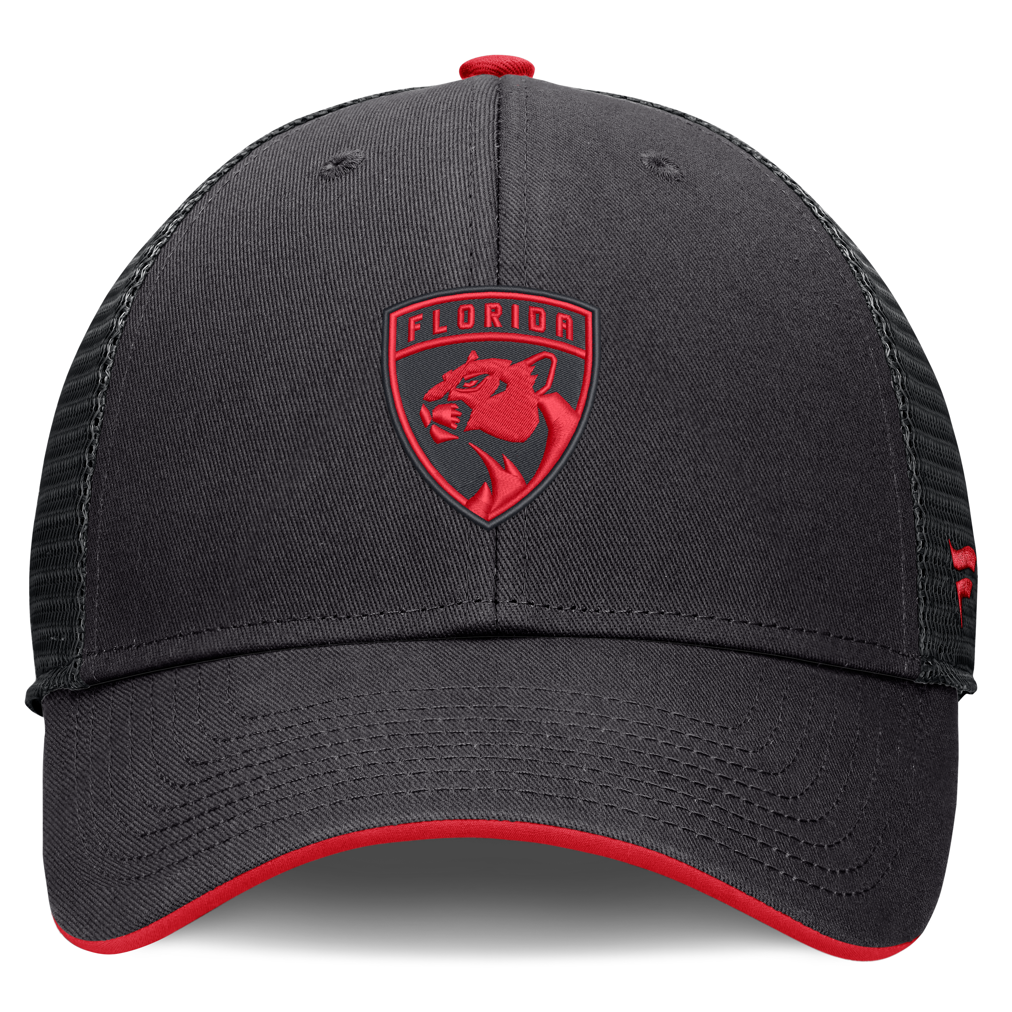 Men's Fanatics Black Florida Panthers Fundamental Limits Trucker Adjustable Hat