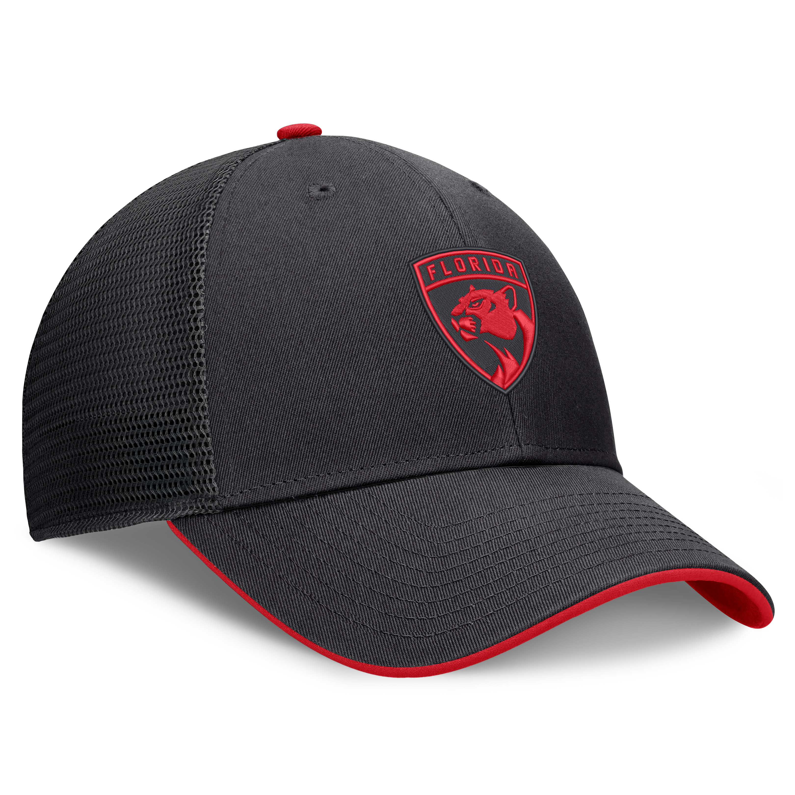 Men's Fanatics Black Florida Panthers Fundamental Limits Trucker Adjustable Hat