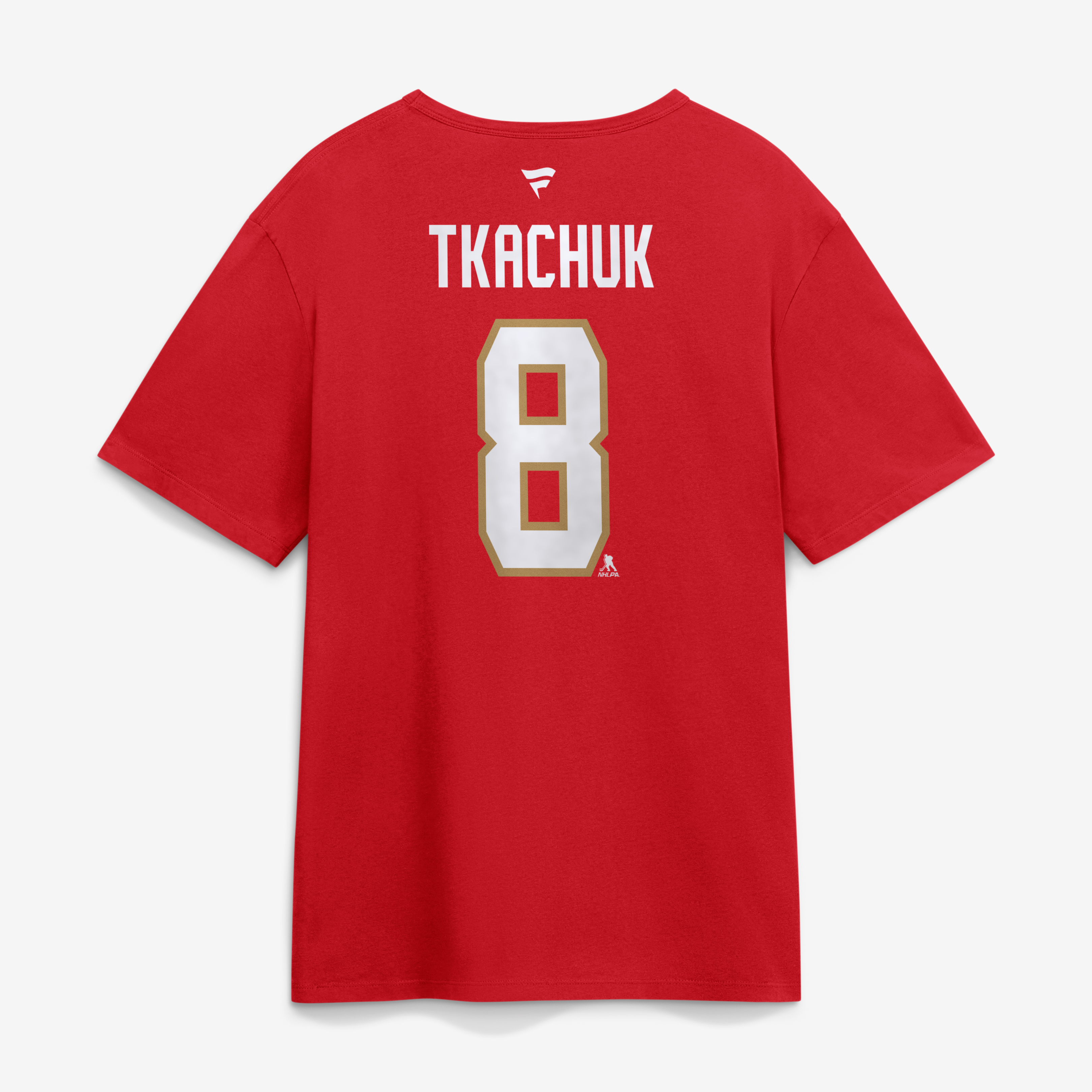 Men's Fanatics Brady Tkachuk Red Florida Panthers Authentic Stack Name & Number T-Shirt