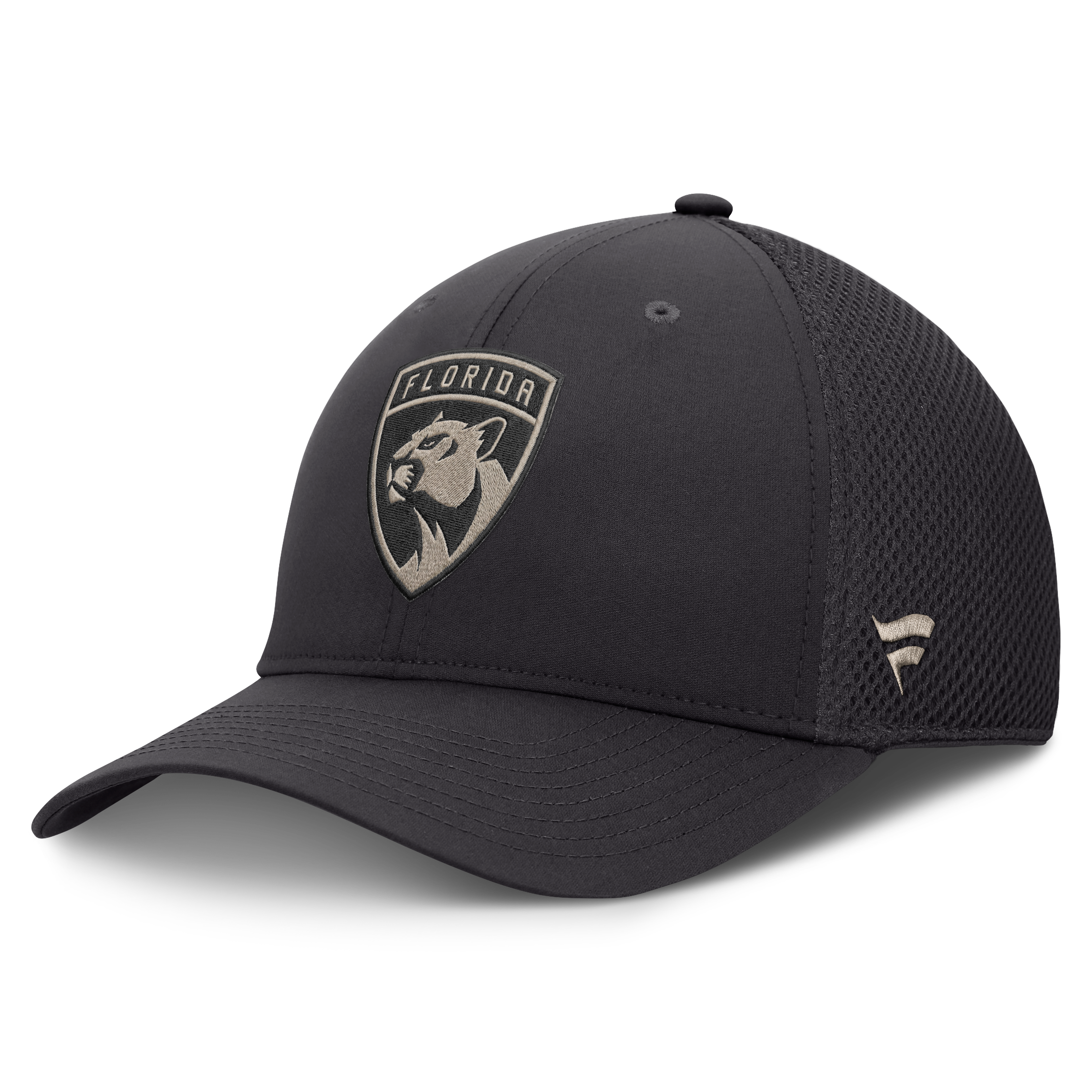 Casquette Fanatics pour homme, couleur anthracite, Florida Panthers, dos en maille extensible