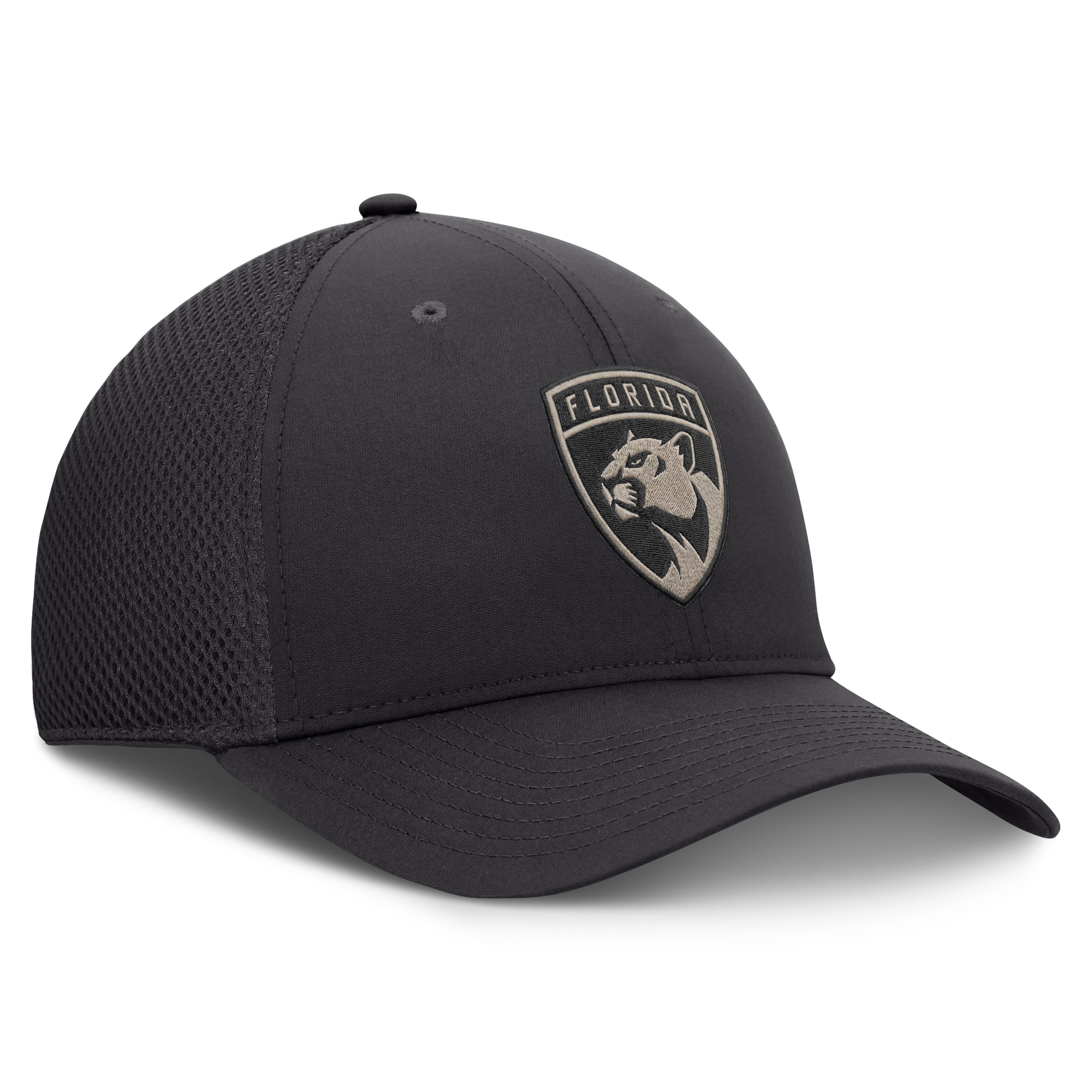 Casquette Fanatics pour homme, couleur anthracite, Florida Panthers, dos en maille extensible