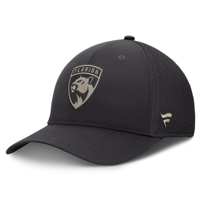 Men's Florida Panthers Fanatics Charcoal Road Meshback Stretch Hat