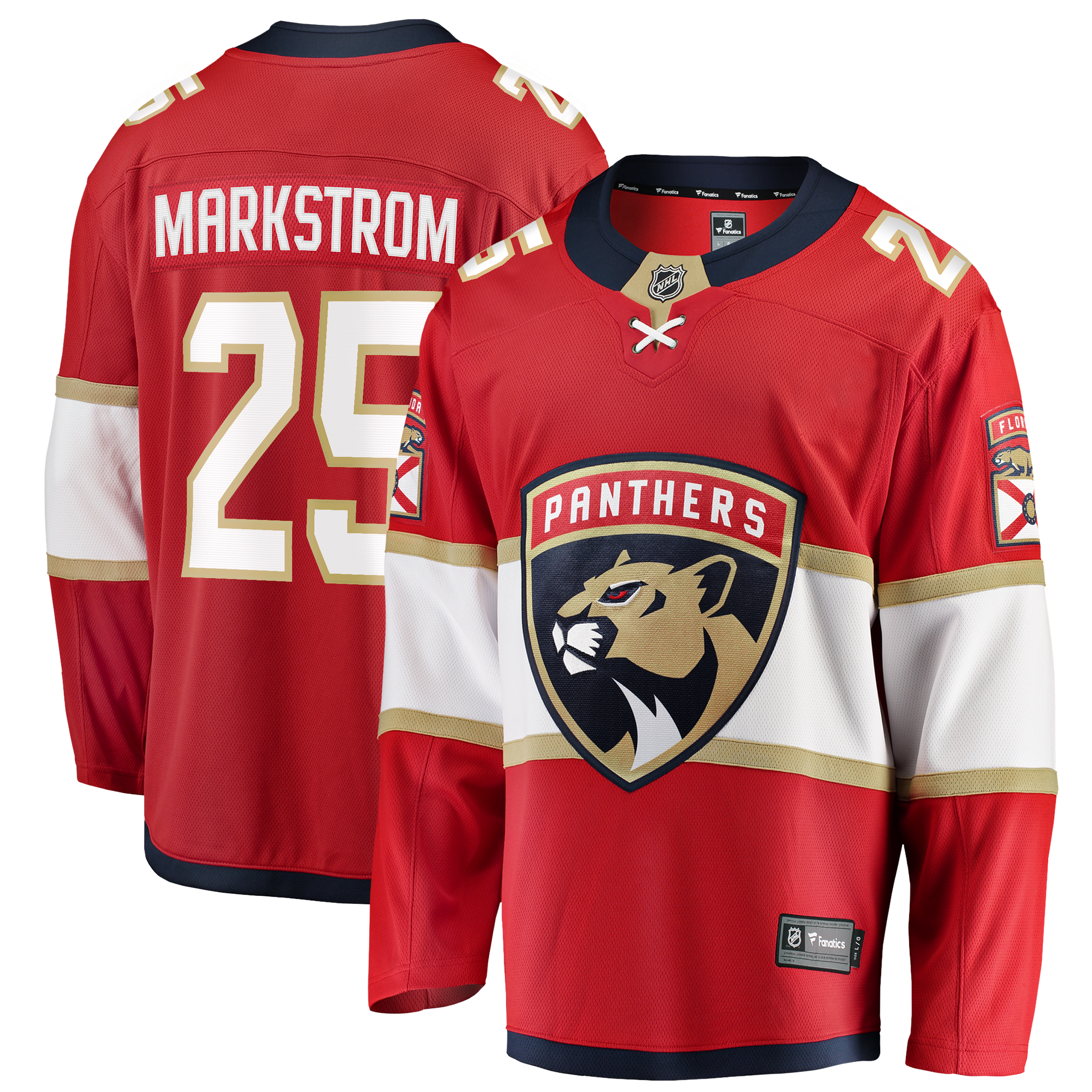 Men's Fanatics Jacob Markstrom Red Florida Panthers Home Breakaway Jersey