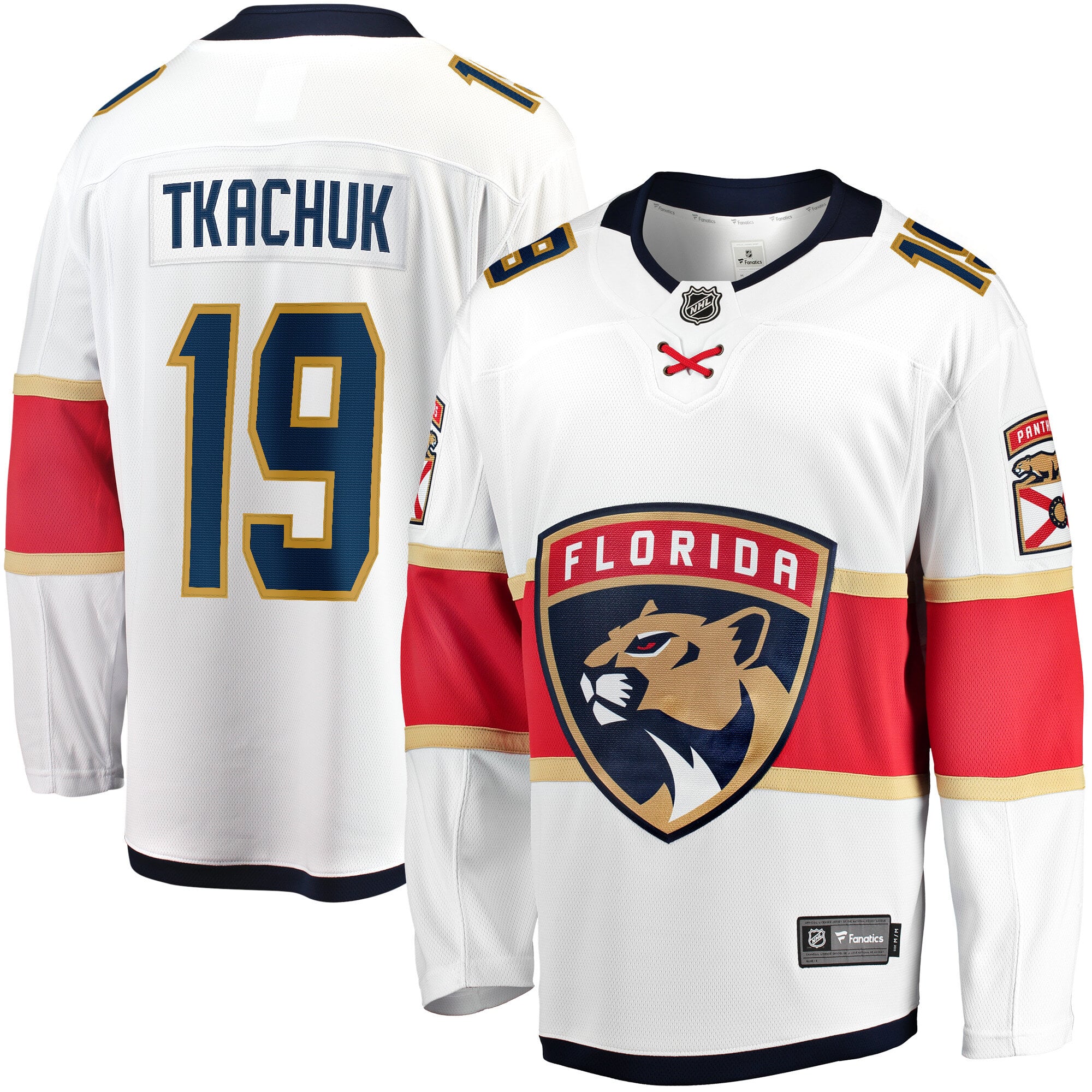 Maillot extérieur blanc de Matthew Tkachuk des Panthers la Floride (Fanatics)