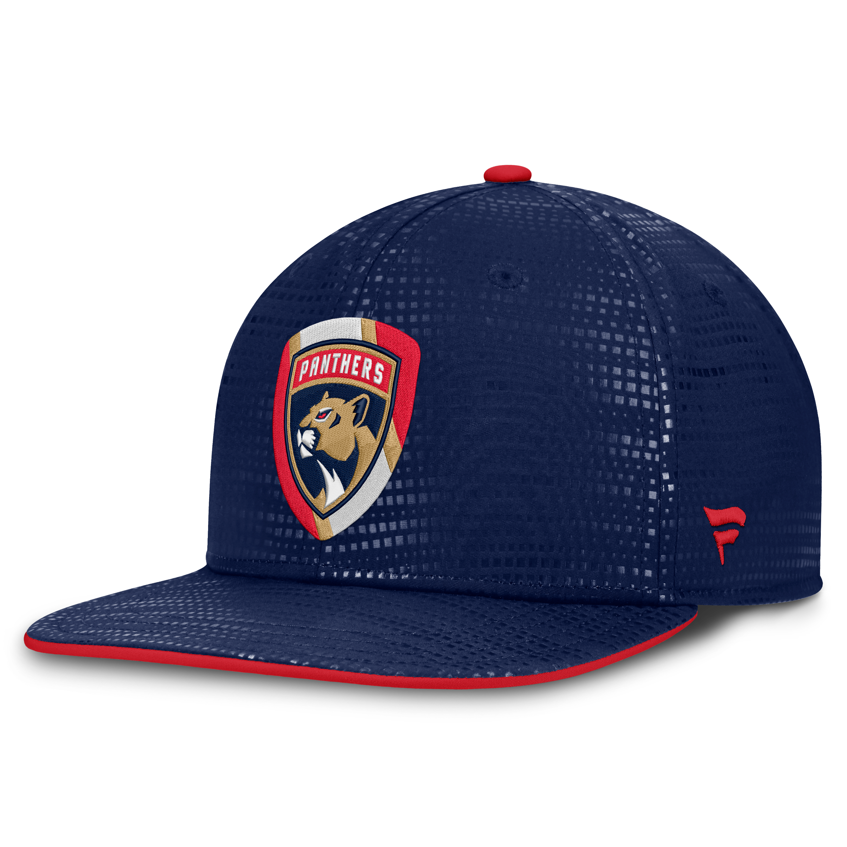 Casquette à visière carrée authentique Florida Panthers bleu marine pour homme de Fanatics