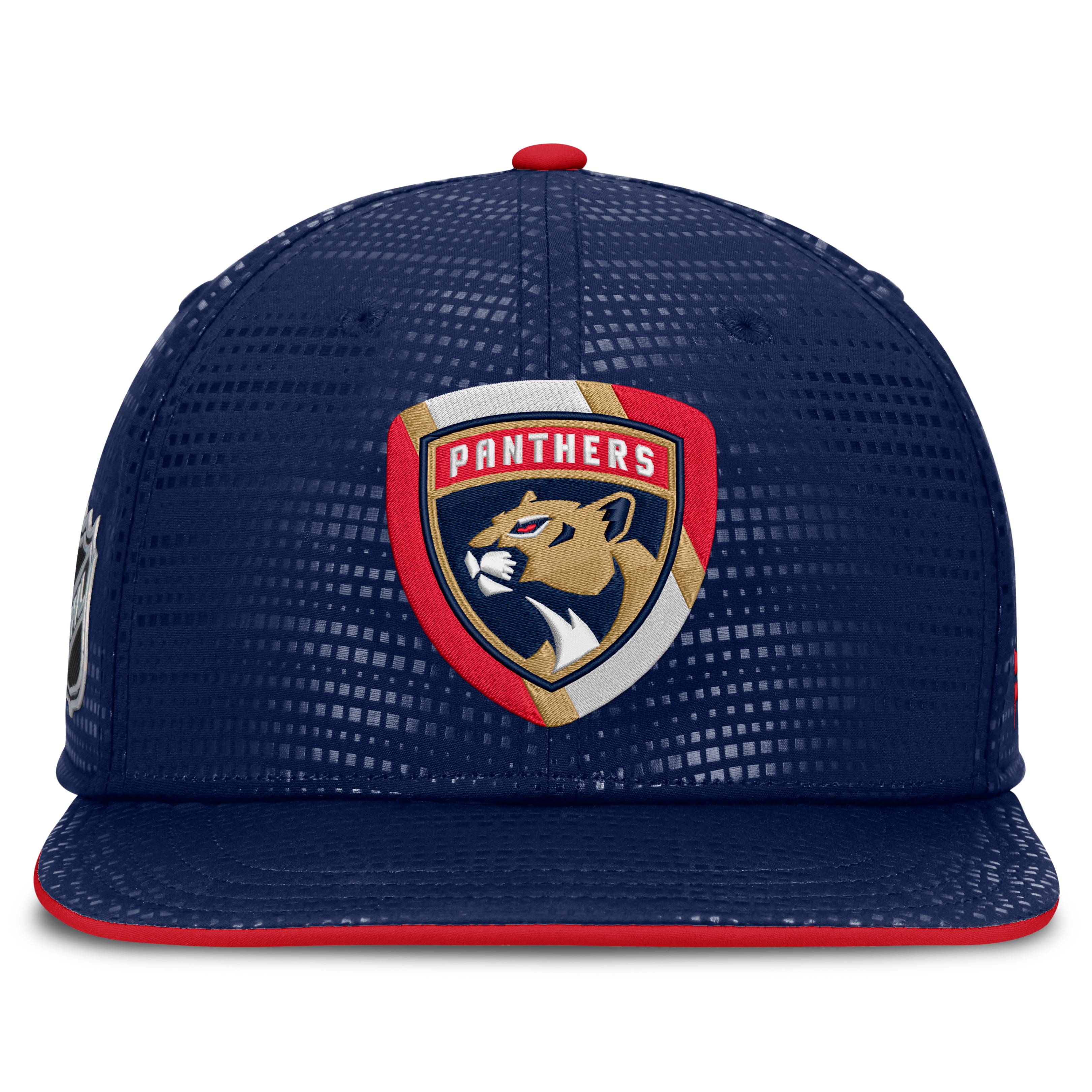 Casquette à visière carrée authentique Florida Panthers bleu marine pour homme de Fanatics