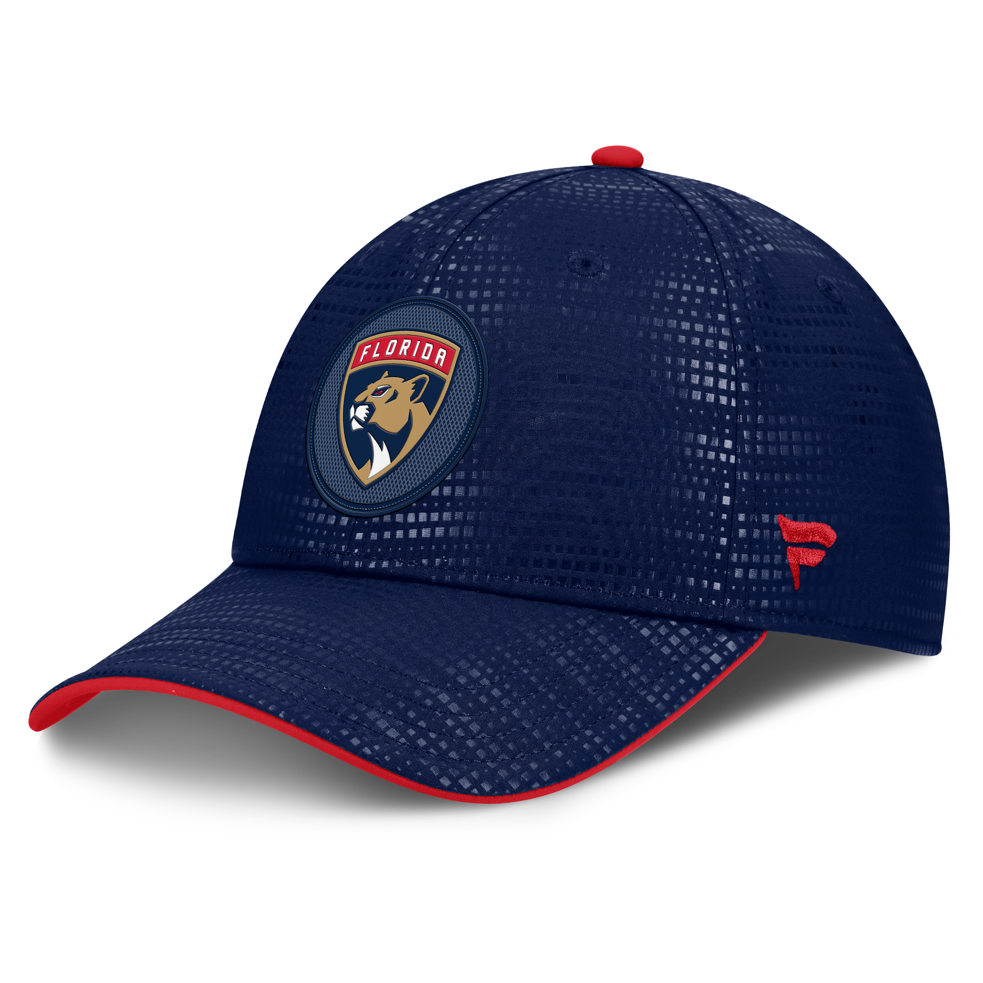 Casquette Fanatics bleu marine Florida Panthers Authentic Pro Rink Stretch Fit pour homme