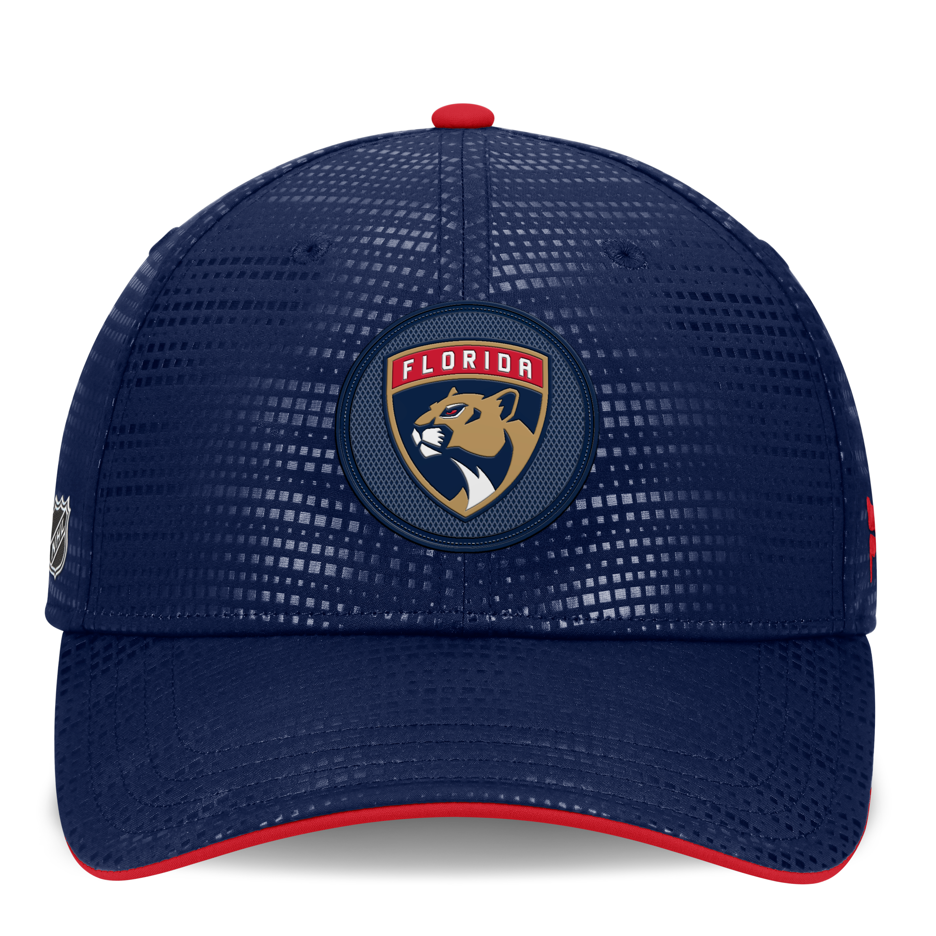 Casquette Fanatics bleu marine Florida Panthers Authentic Pro Rink Stretch Fit pour homme